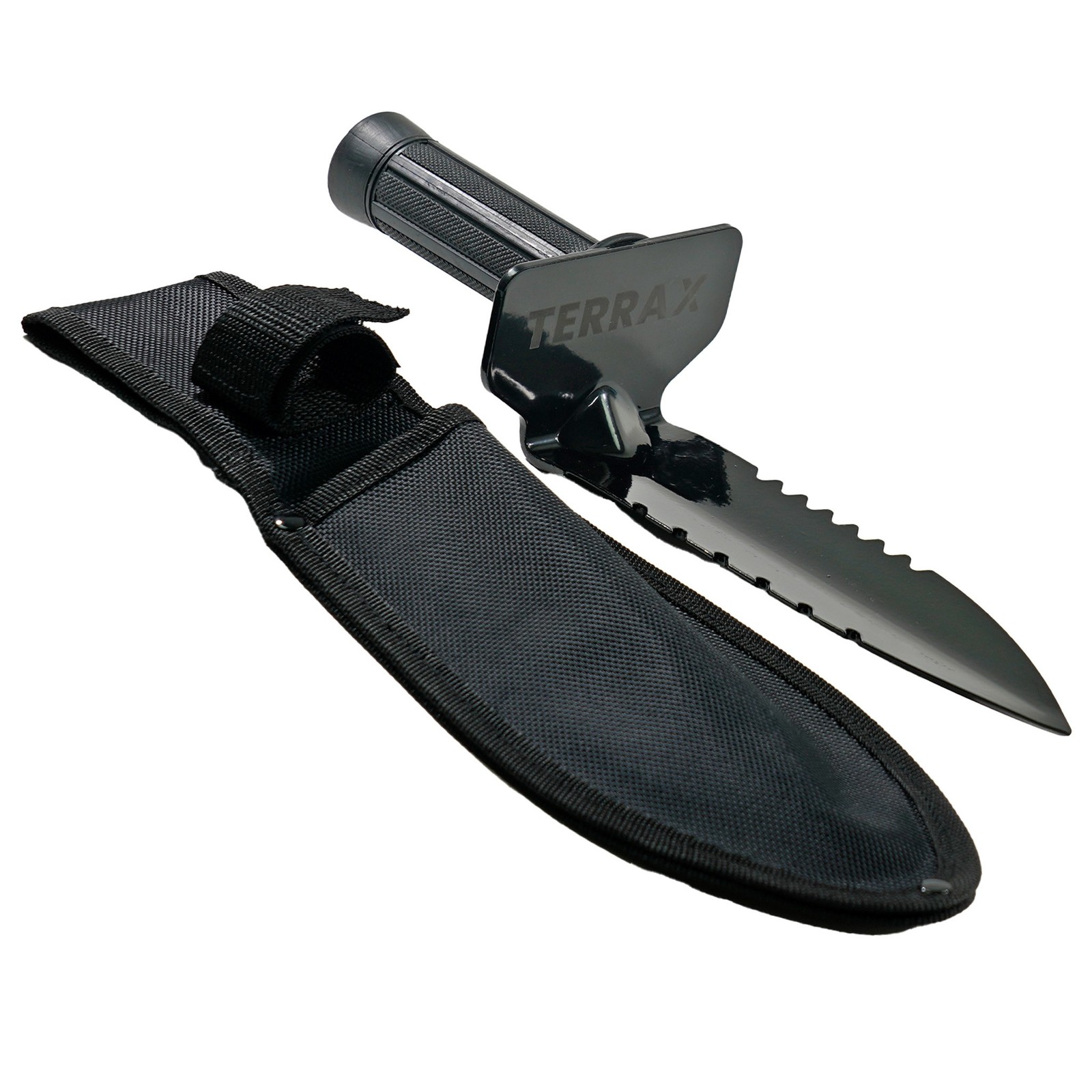 TerraX Master Digger – 36" Shovel & Serrated Hand Digger Set for Metal Detecting