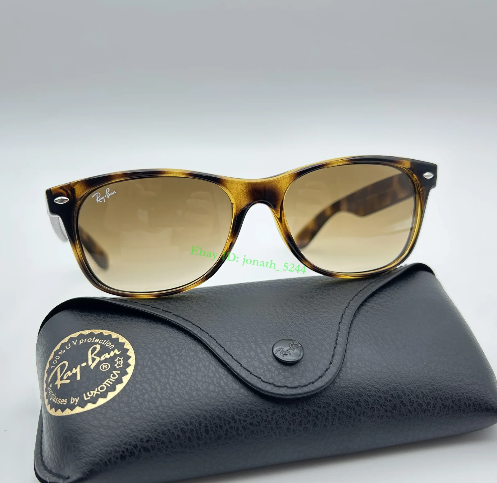 Ray-BanRB2132 NewWayfarer Sunglasses 55mm Havana Frame Light Brown Gradient Lens