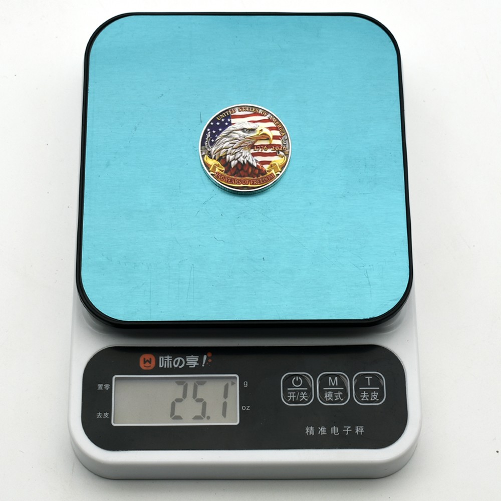 USA 250 Years of Freedom Medal 1776-2026 Bald Eagle Flag E Pluribus Unum Coin