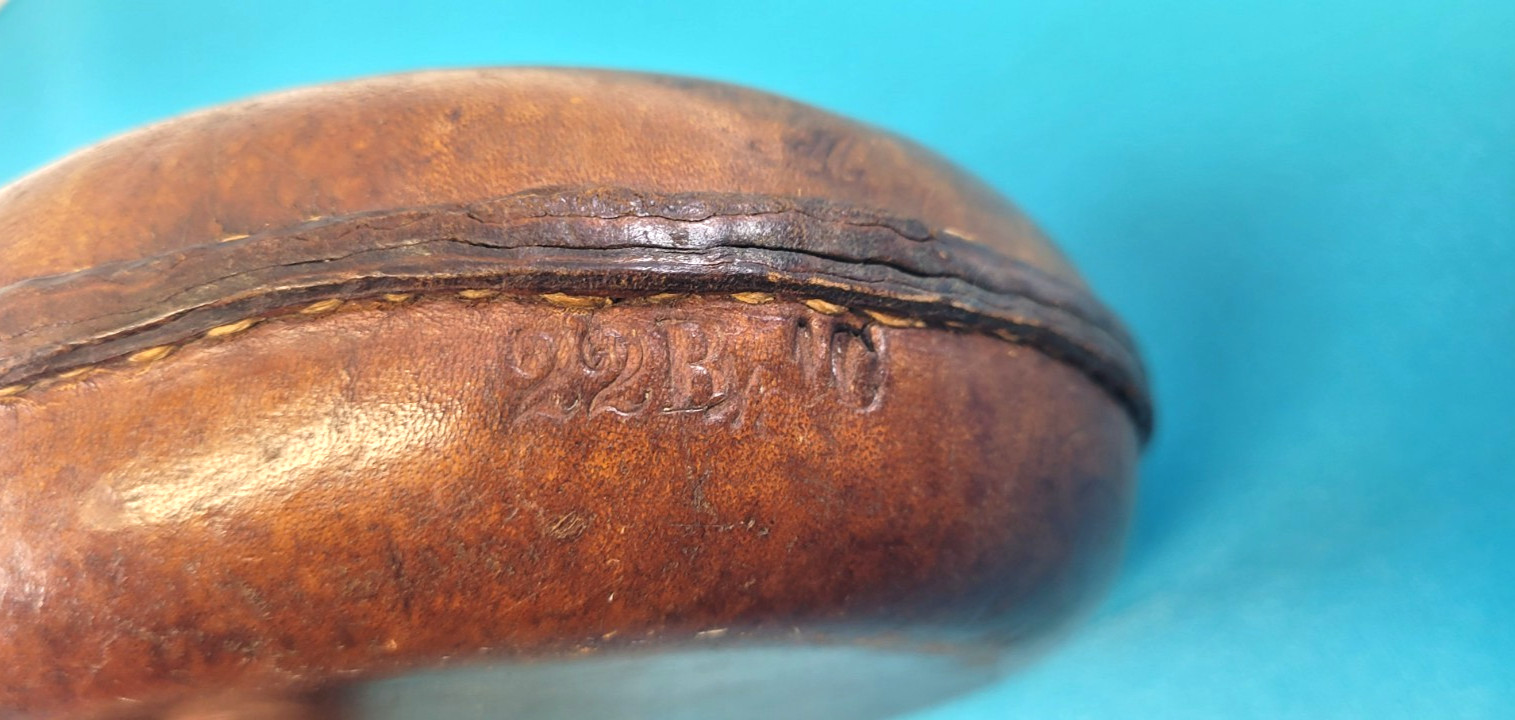 Vintage Military Glass Leather Canteen Decanter Flask + Regimental Markings