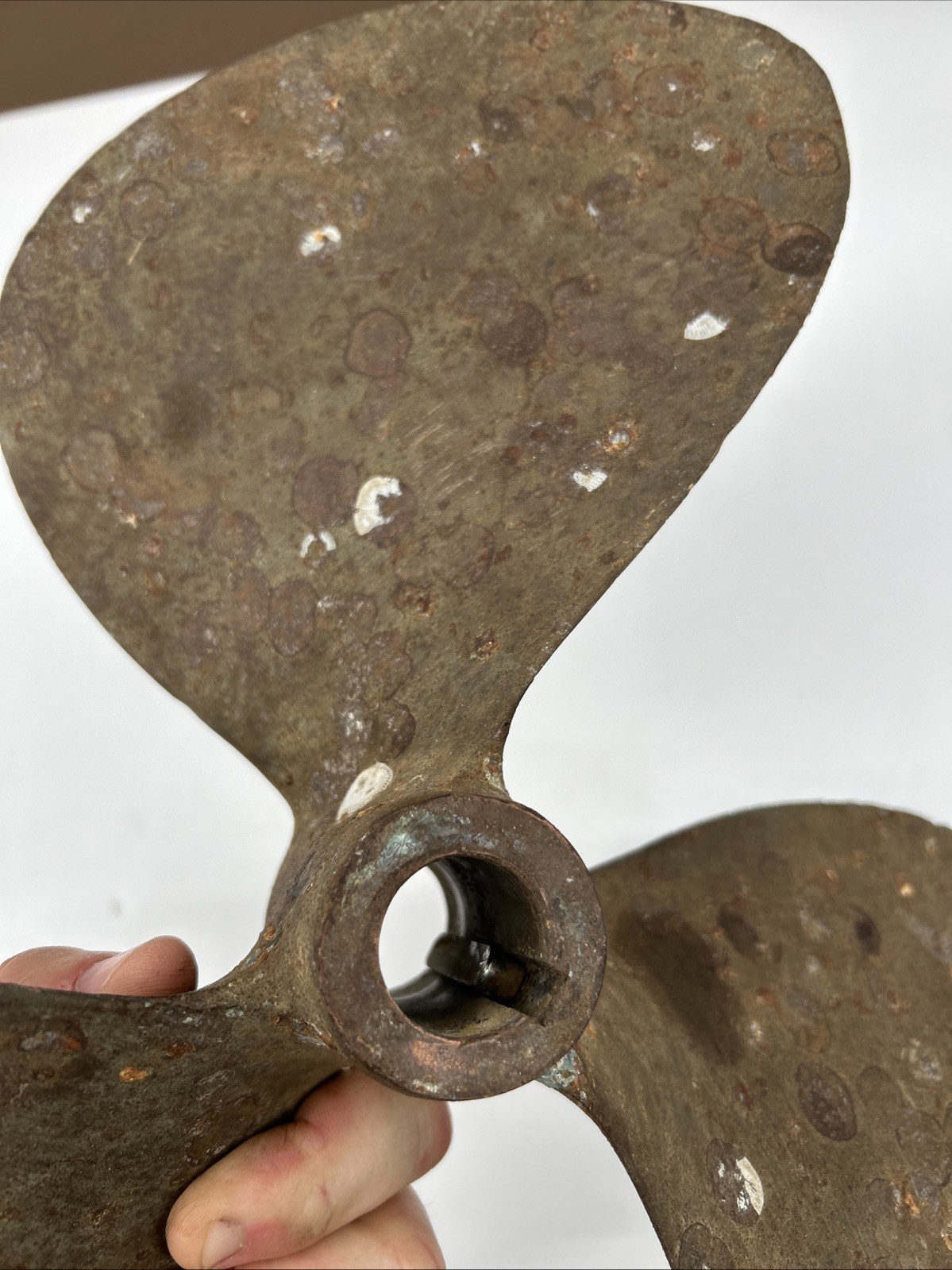 grand Rapids Vtg Brass Boat Propeller 3 Blade 1" Shaft 17 LH 14