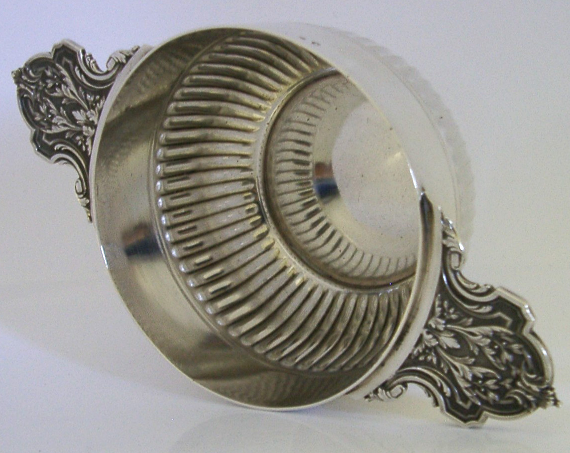 BEAUTIFUL 168g FRENCH SOLID STERLING SILVER TWO HANDLED BOWL c1890 ANTIQUE