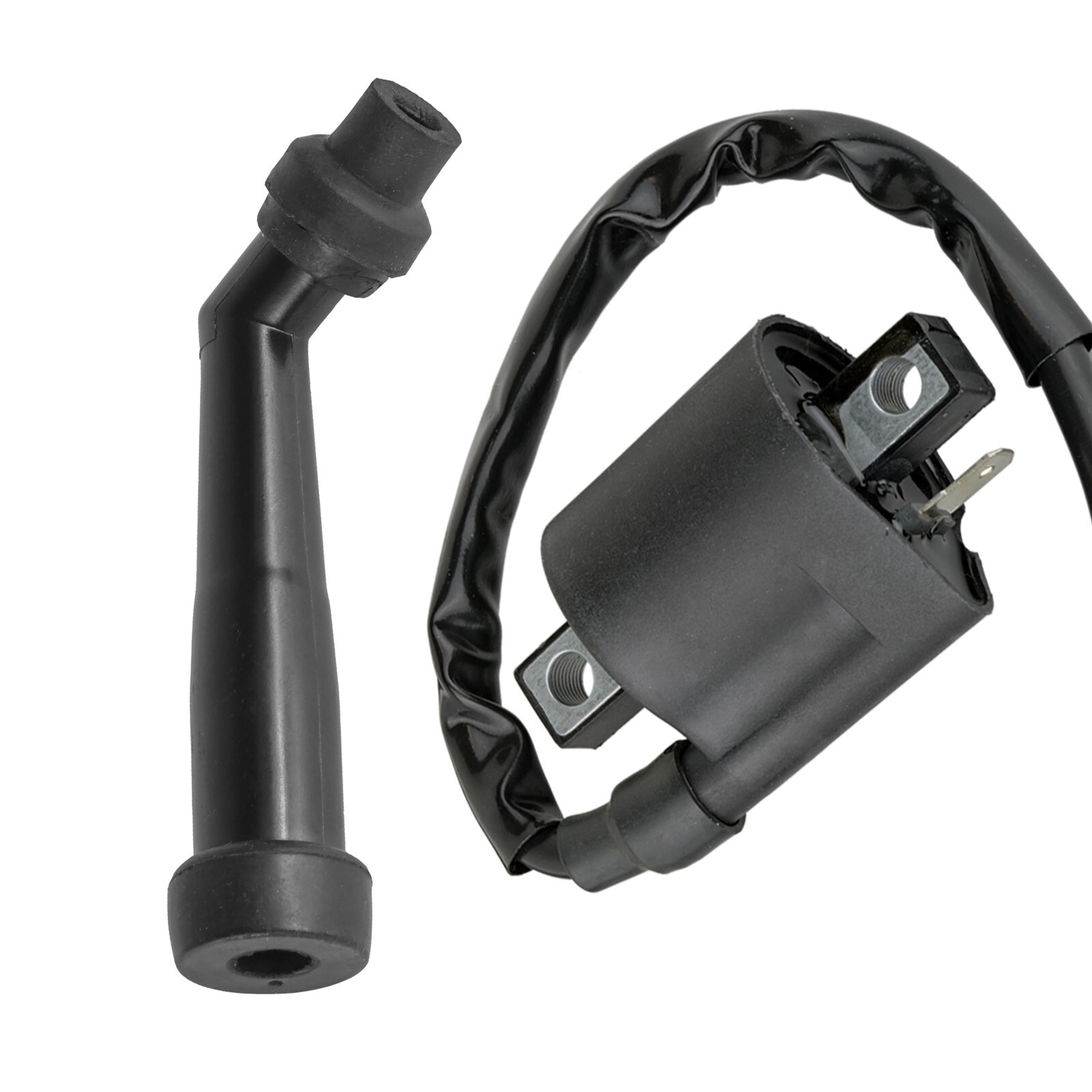 Ignition Coil with Spark Plug Boot Cap for Yamaha Grizzly 600 1998 1999-2001