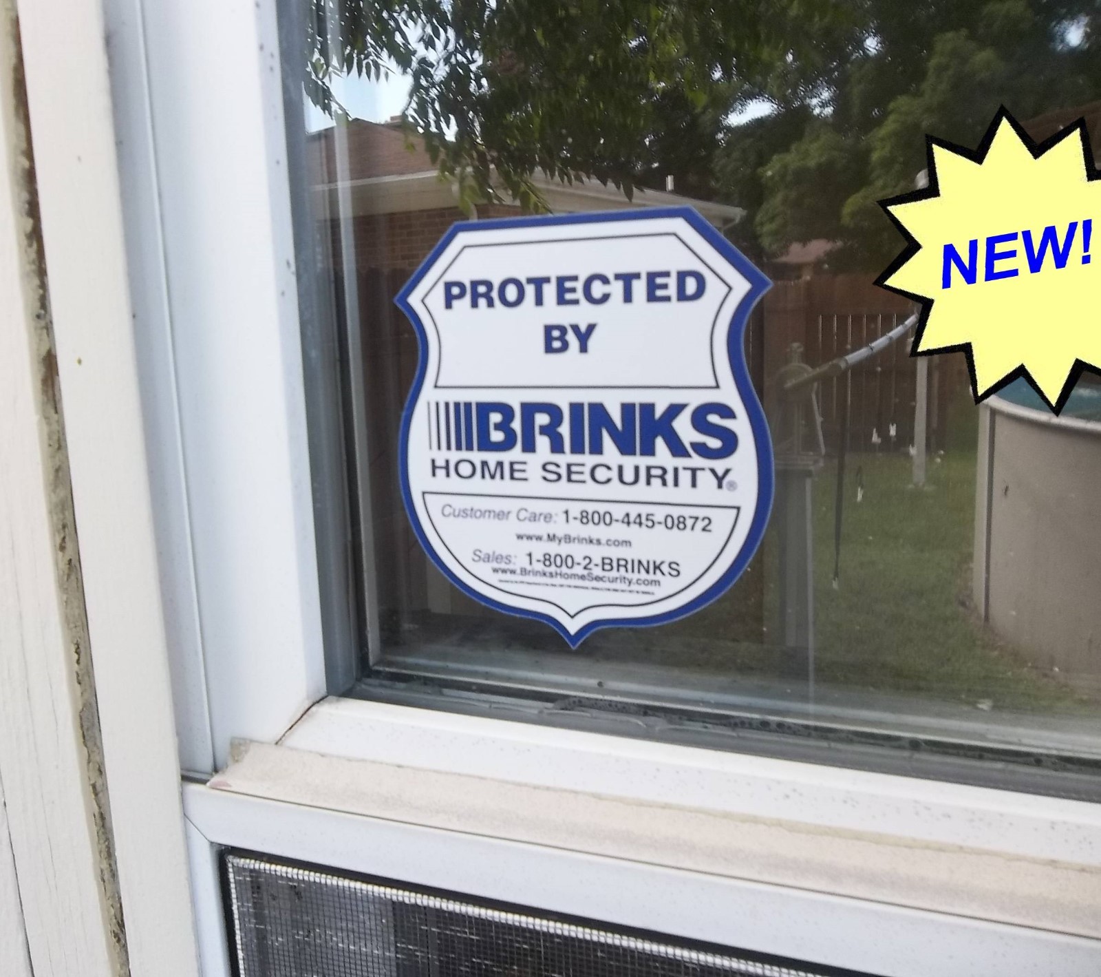 BRINKS HOME ADT SECURITY MONITORING SYSTEM ALARM DECALS WARNING WINDOW STICKERS