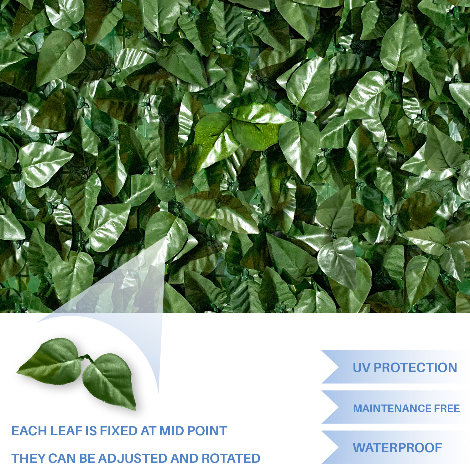 4x14 ft Artificial Faux Ivy Leaf Privacy Fence Screen Wall Hedge Decor
