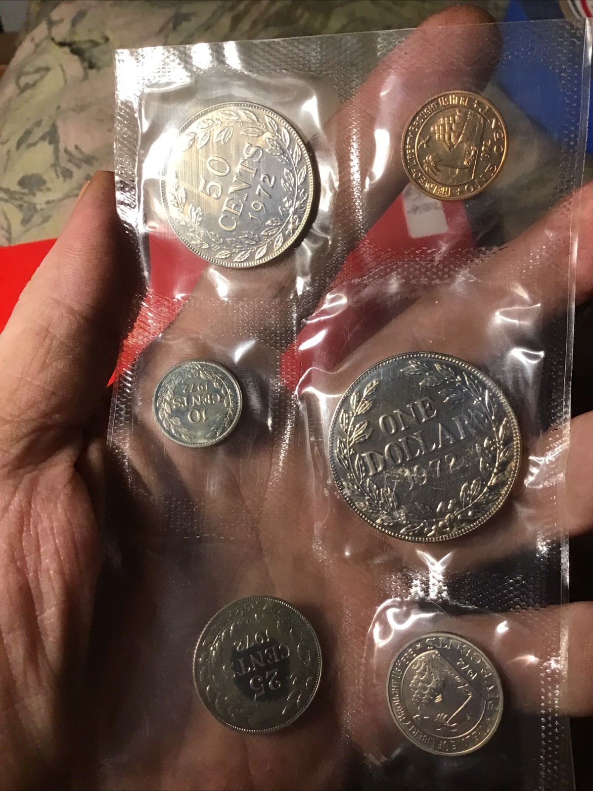 1972 RePublic Of Liberia Proof Set ,original Box,paperwork,&display Case