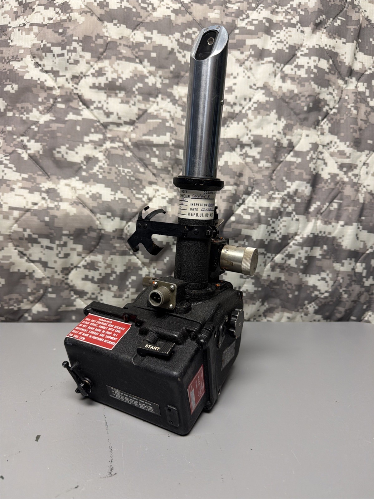 Antique Military Issue Kollsman Aircraft Periscopic Periscope Sextant & Case #03