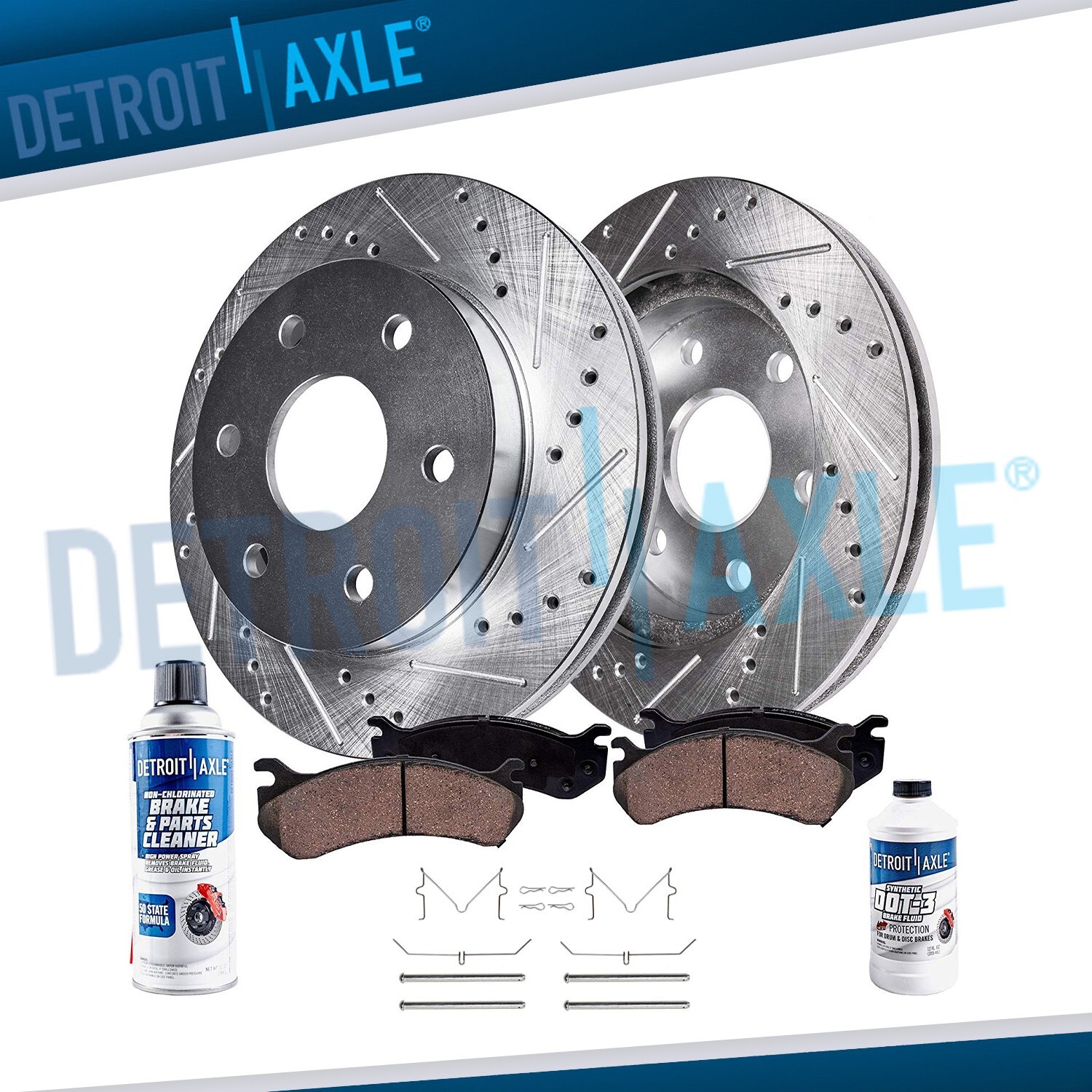 13.30" Front Drilled Slotted Rotor Ceramic Brake Pad For 2003-2009 GX470 4Runner