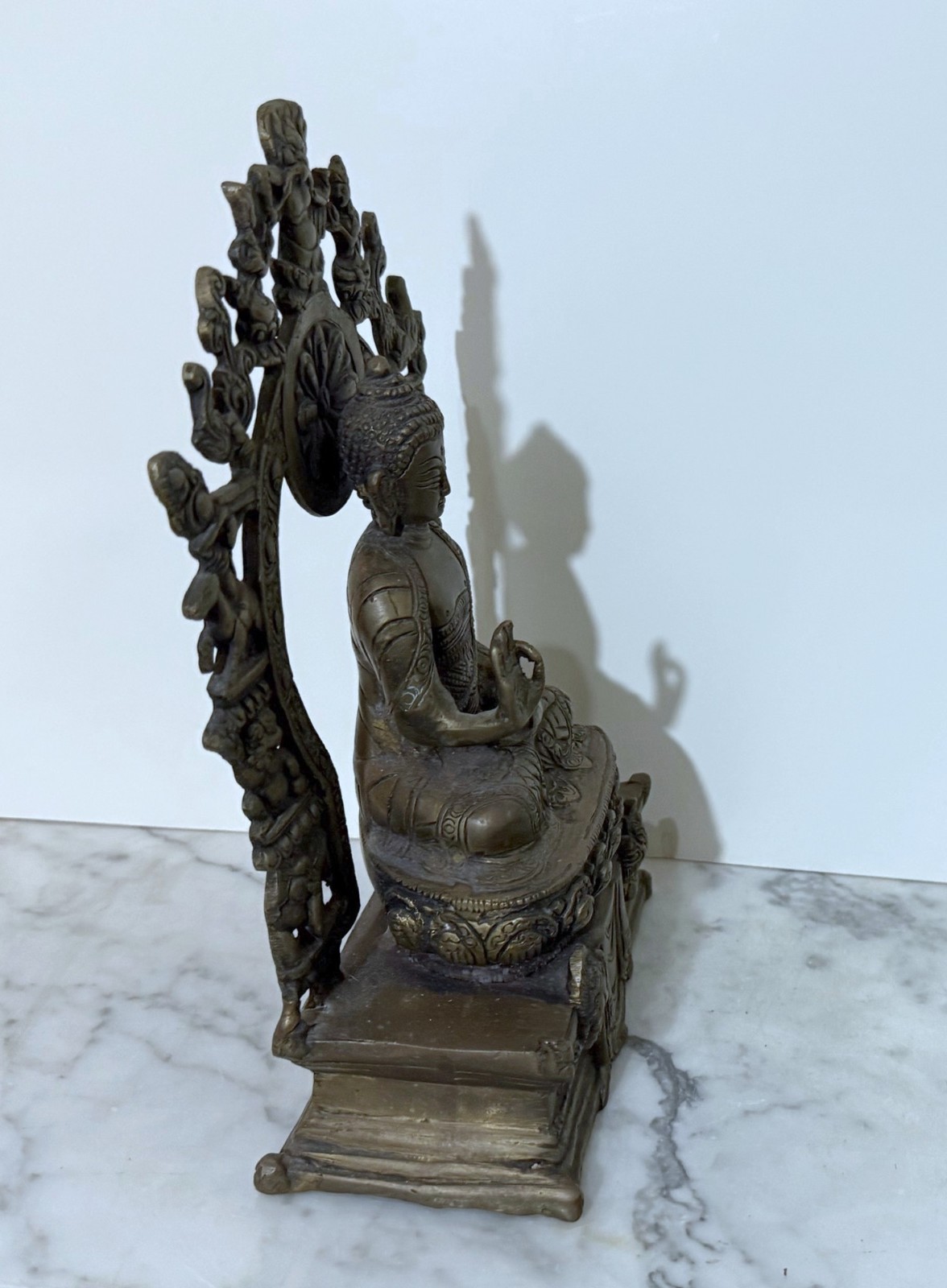 BEAUTIFUL VINTAGE TIBET BRONZE STATUE OF A SEATED SHAKYAMUNI BUDDHA FIGURE