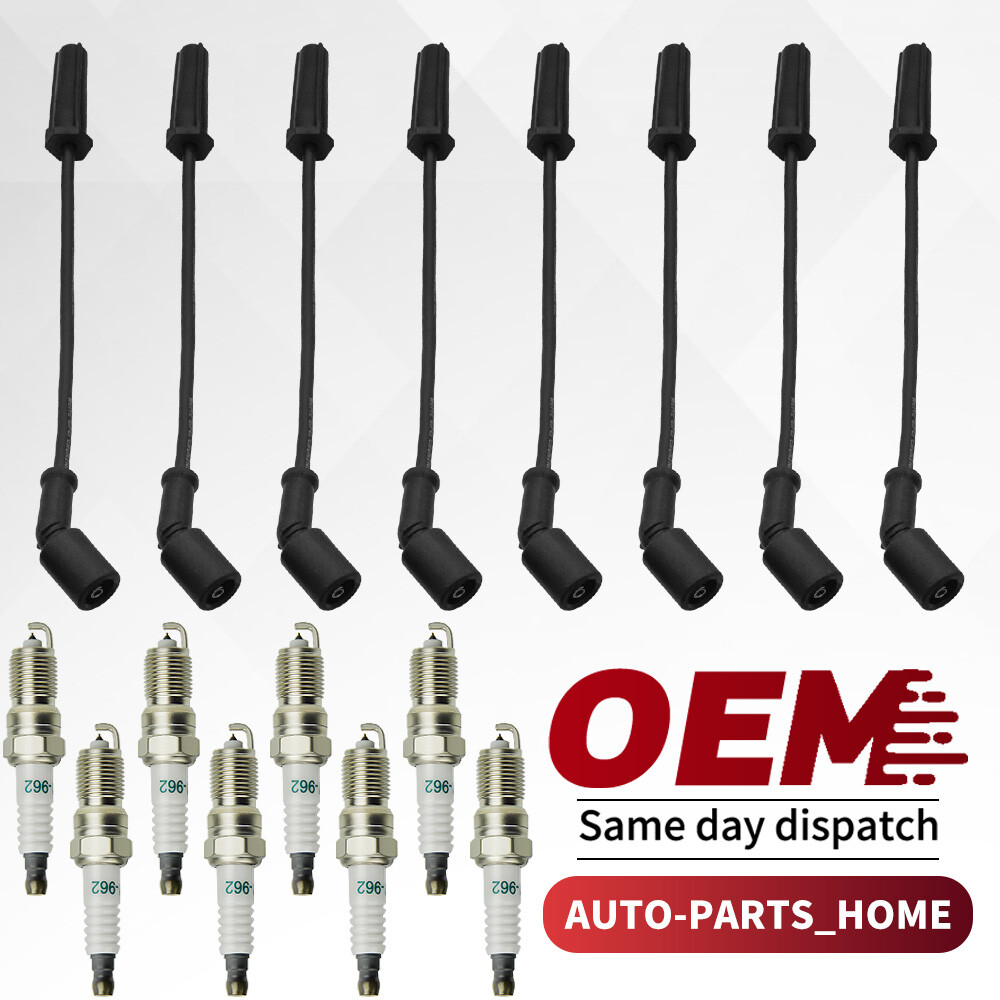 8x Spark Plugs and Wires Set for GMC Chevy Tahoe Hummer 5.3 6.0 V8 9748HH 41-962