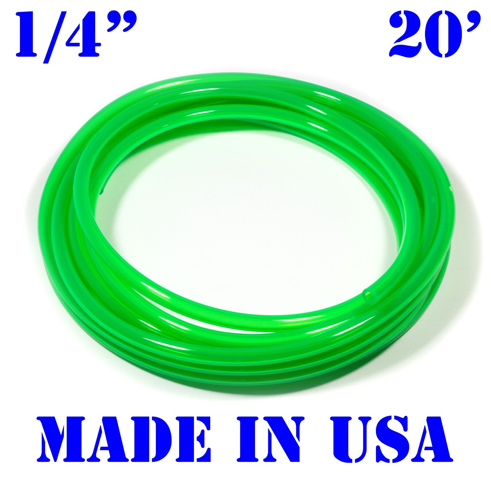 20 Feet of GREEN 1/4”ID Fast Flow Fuel Line Boat/Jetski/ATV/Kart/Motorcycle
