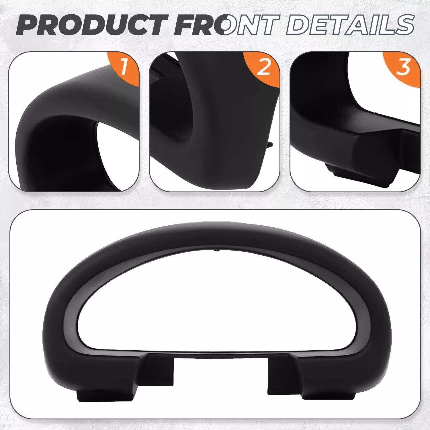 For Mazda Miata 1990-1993 Gauge Hood Cover Instrument Cluster Bezel Black