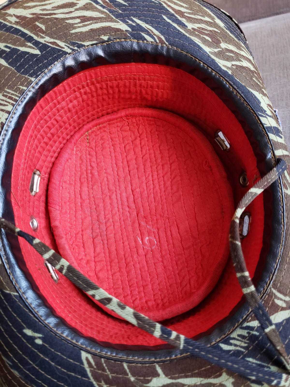 RARE! Vintage Vietnam War Era Nakhon Phanom Thailand Tiger Camo Boonie Bush Hat