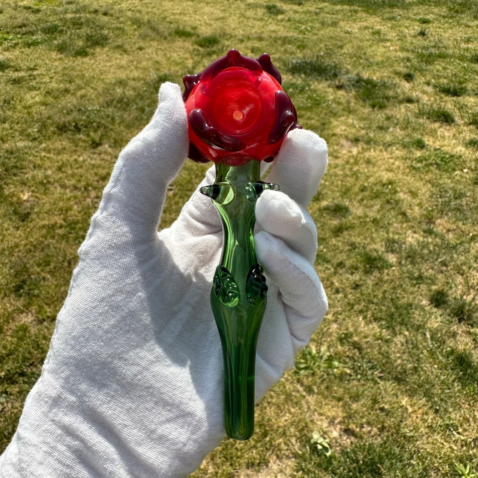 The Rosa Glass Pipe Smoking Hand Spoon Pipe Tobacco Glass Smoke Bowl Gift