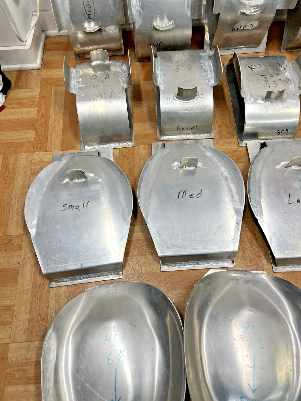 Vintage Aluminum Hat Mold Lot MILLINERY Cowboy factory industrial making metal