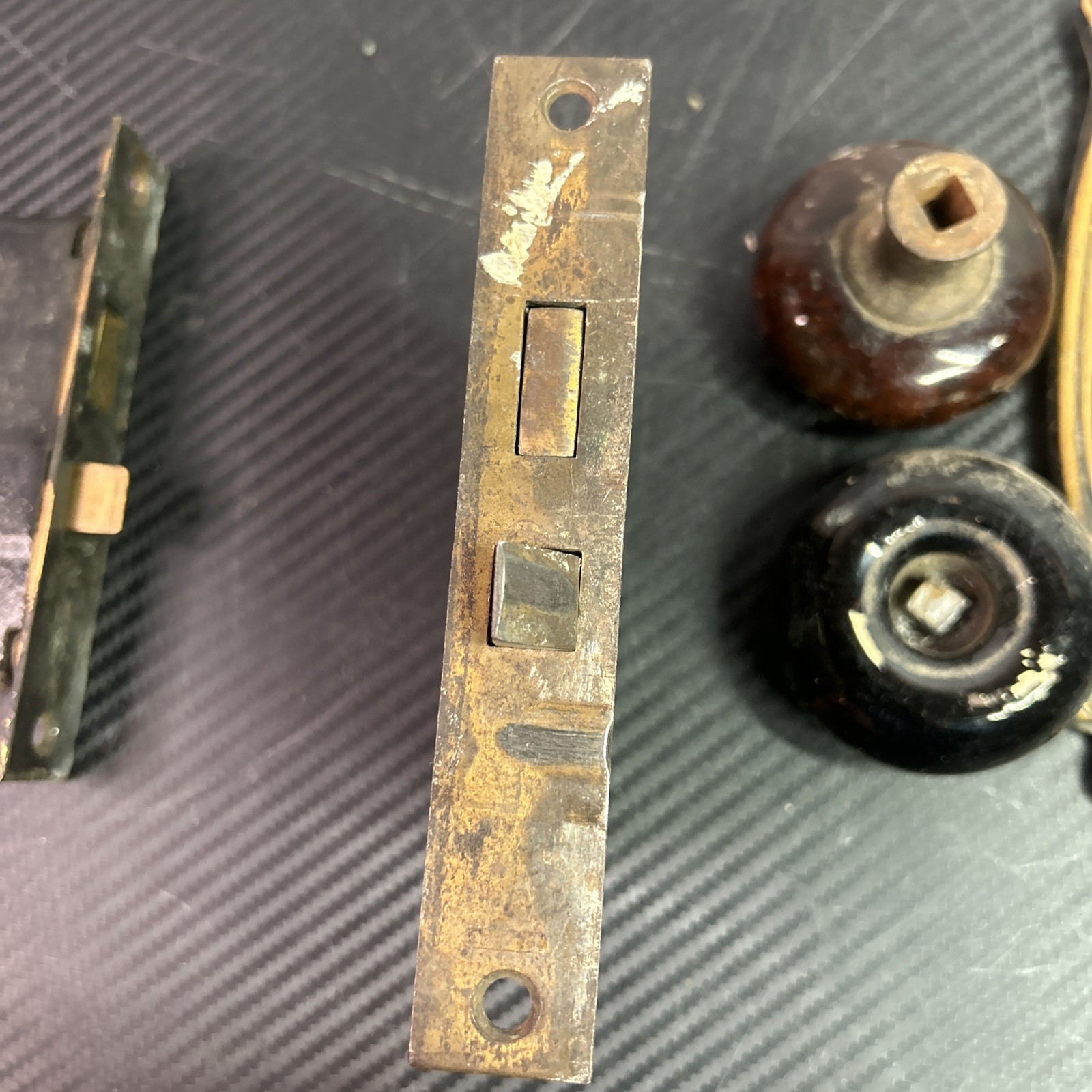 Vintage Door Hardware Lot Parts Not Complete