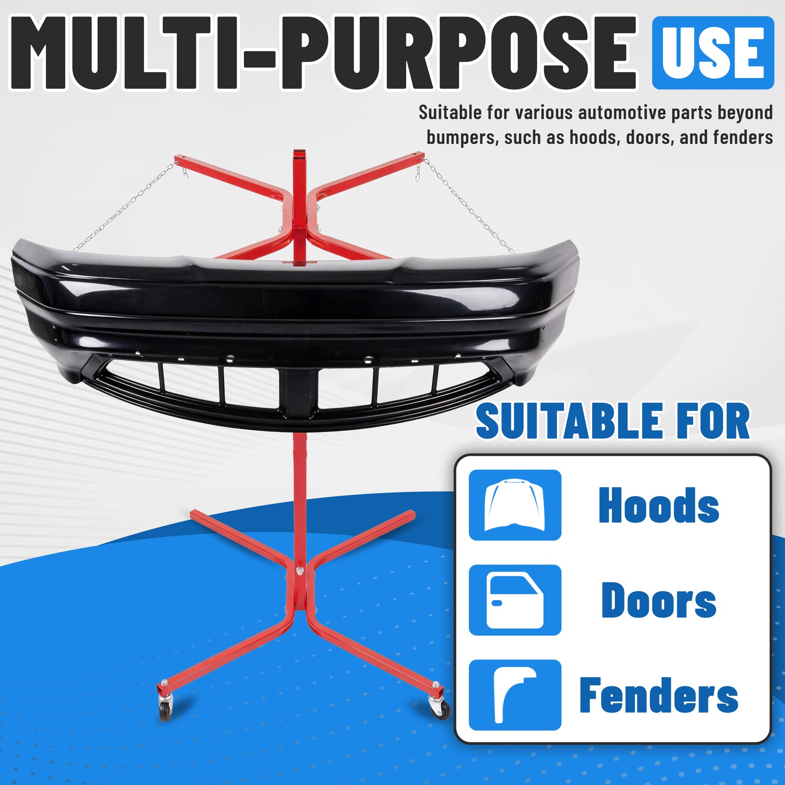 Bumper Tree 50'' Auto Body Door Fender Panel Paint Stand Holder Hang Hood Stand