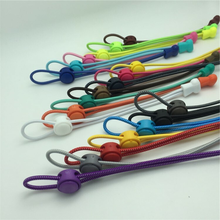 3 pair No Tie Elastic Shoelaces Lock Laces Shoe Strings Sports w/ Locking Toggle
