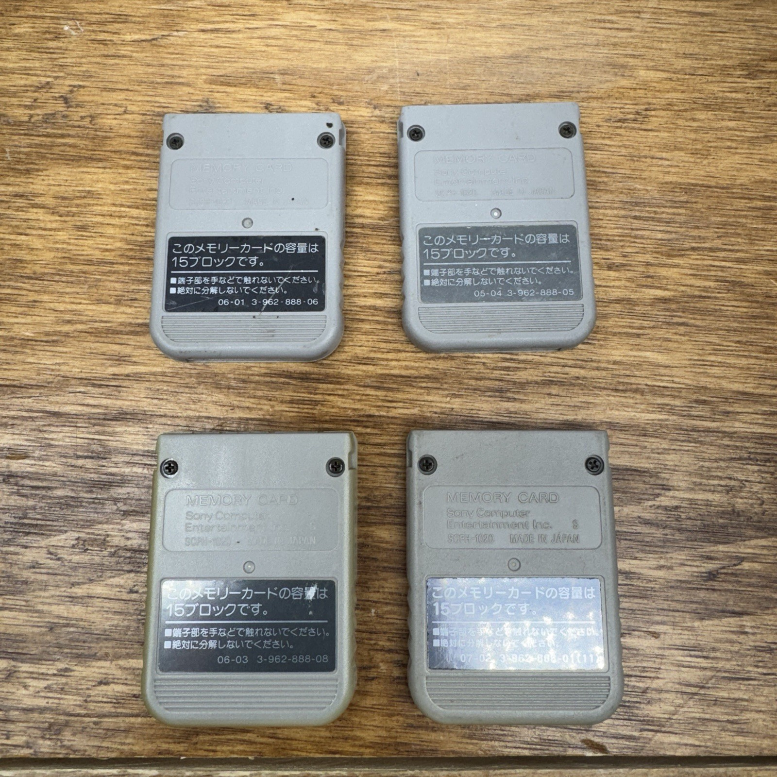 Sony Playstation 1 PS1 Official OEM 15 Block Memory Card SCPH-1020 Gray Tested