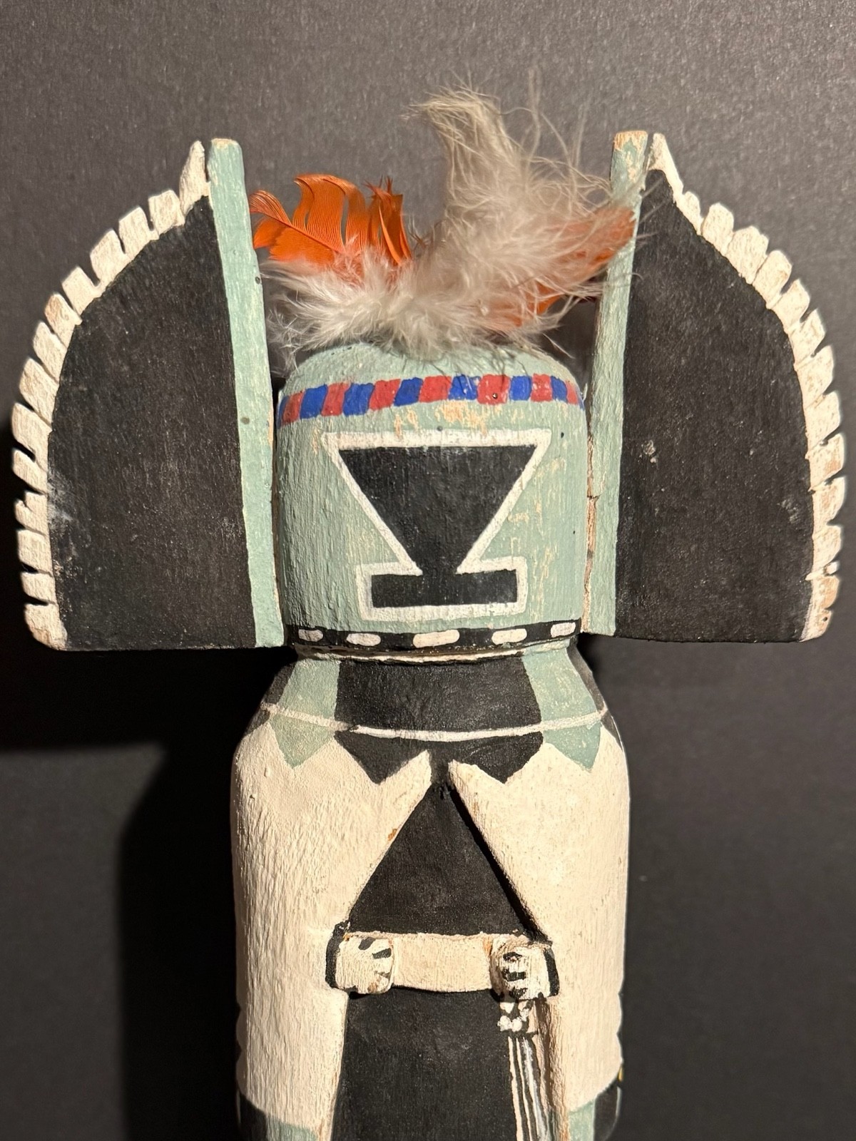 HOPI CROW MOTHER CARVED & PAINTED COTTONWOOD KACHINA DOLL, EXCELLENT CONDITION!