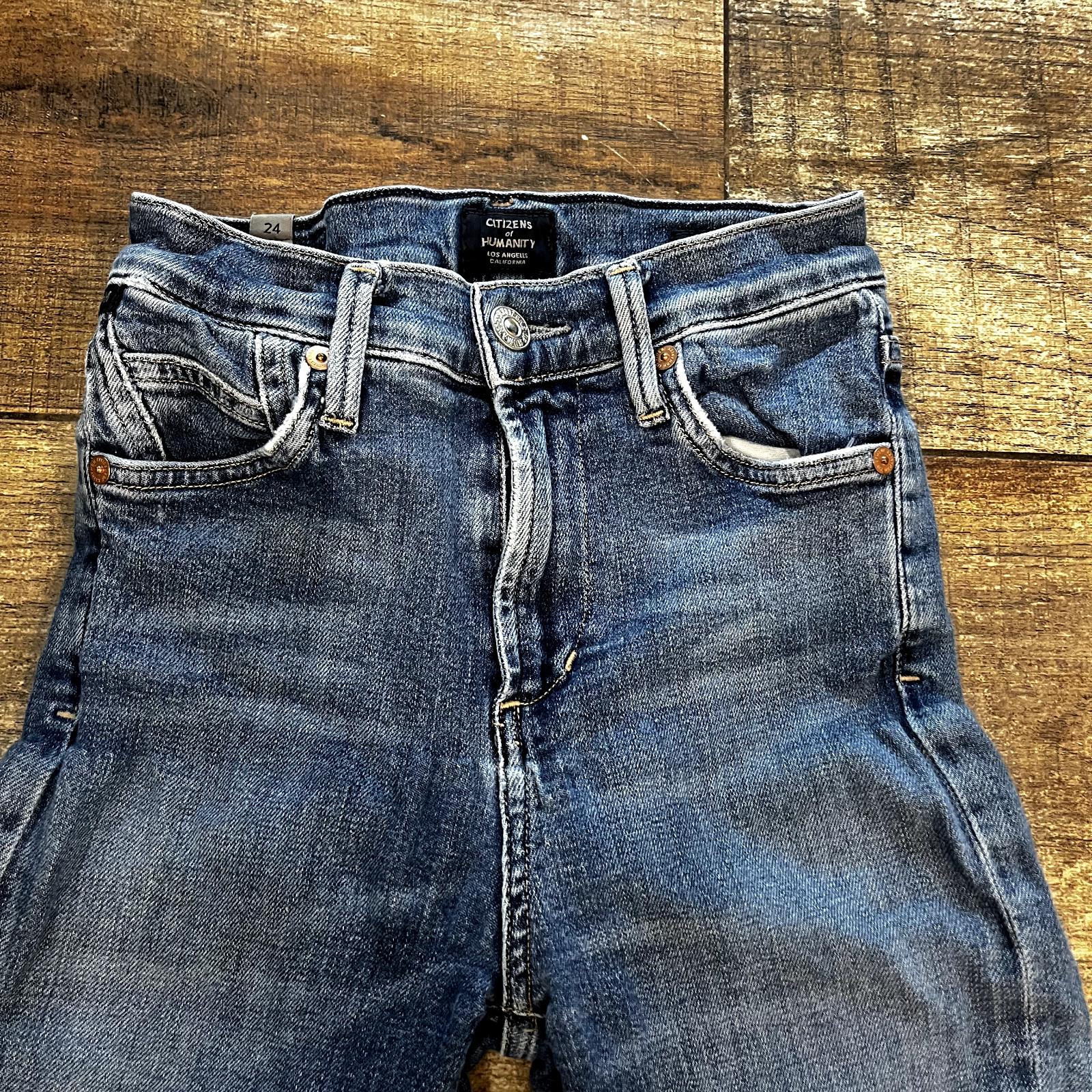 Citizens of Humanity Womens Jeans 24 Medium Wash Denim Rocket Rise Skinny