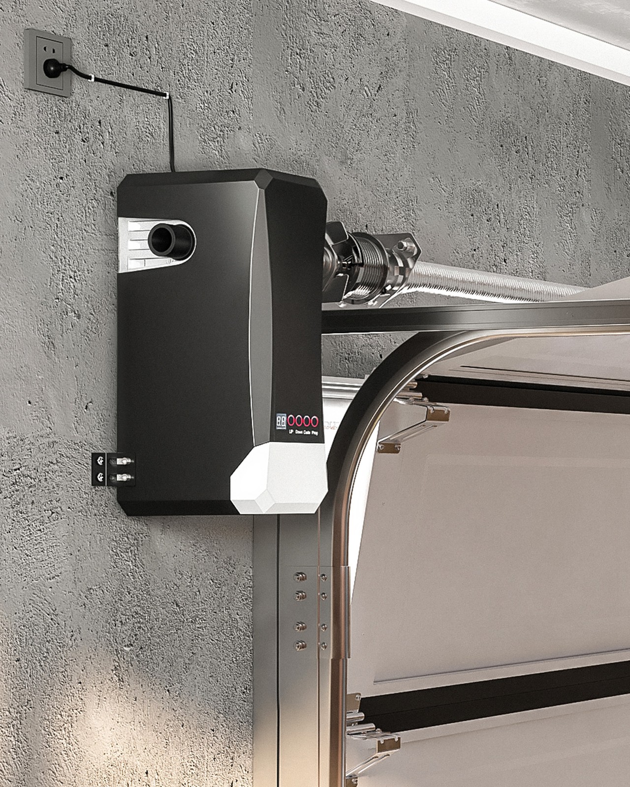 ZUMI Wall Mount Automatic Garage Door Opener w Remote Controls Infrared Sensors