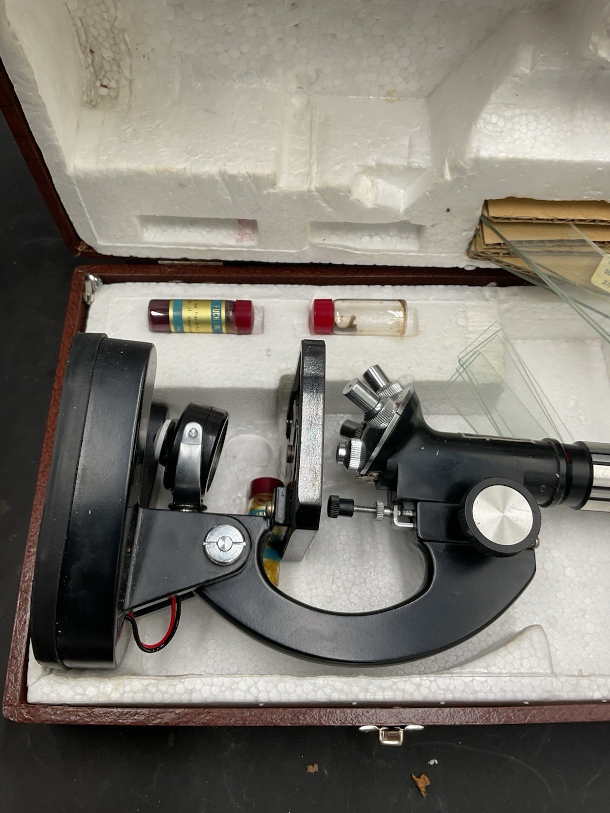 Vintage Monolux Microscope W/ Case