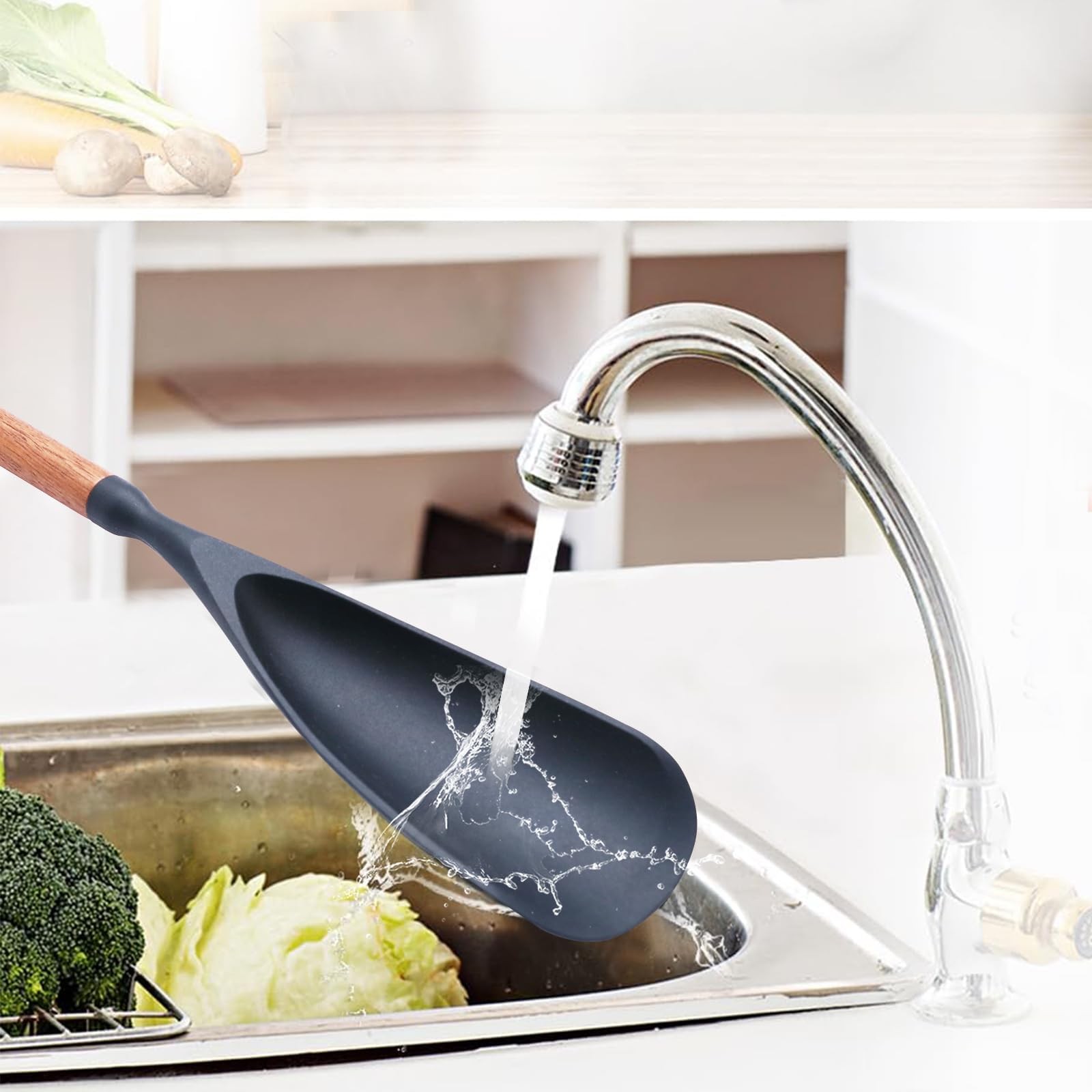 Cooking Spoon for Nonstick Cookwares, Multifunction Spatula Spoon, Great for ...