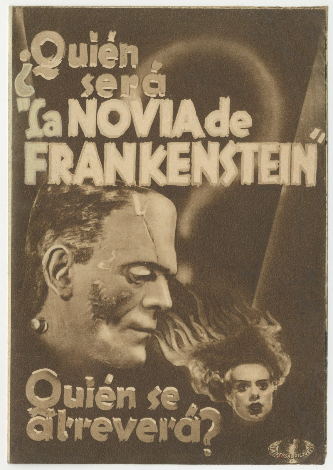 BRIDE OF FRANKENSTEIN Spanish Herald 1935 Movie Poster Art Boris Karloff HORROR