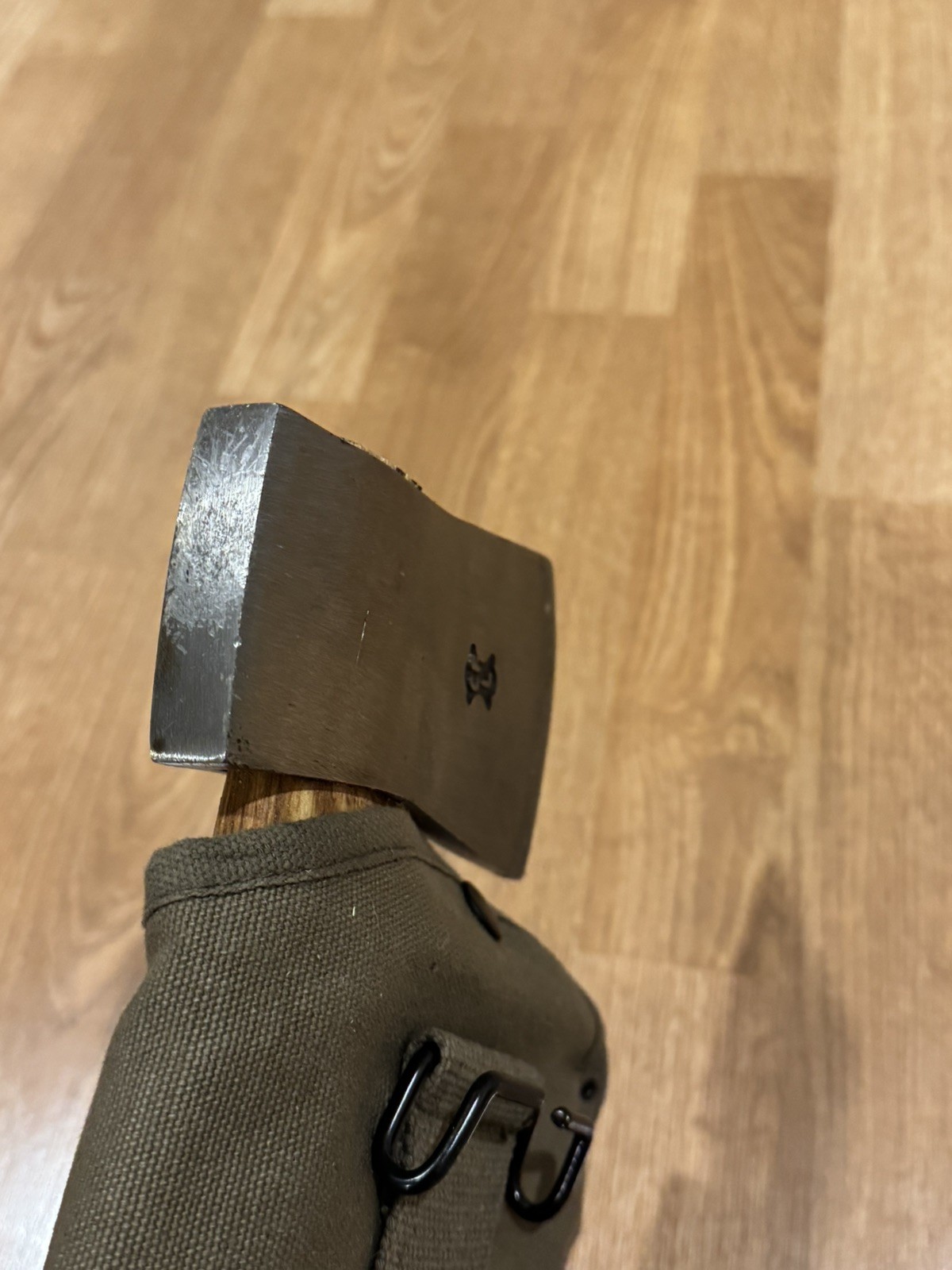 Swiss Military Surplus Hatchet Axe with Canvas Rothco Axe Sheath