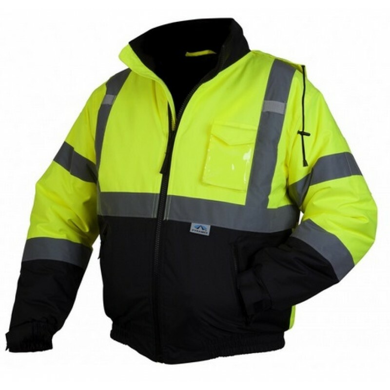 HIGH VISIBILITY REFLECTIVE INSULATED WATERPROOF HI VIS BOMBER SAFETY JACKET COAT