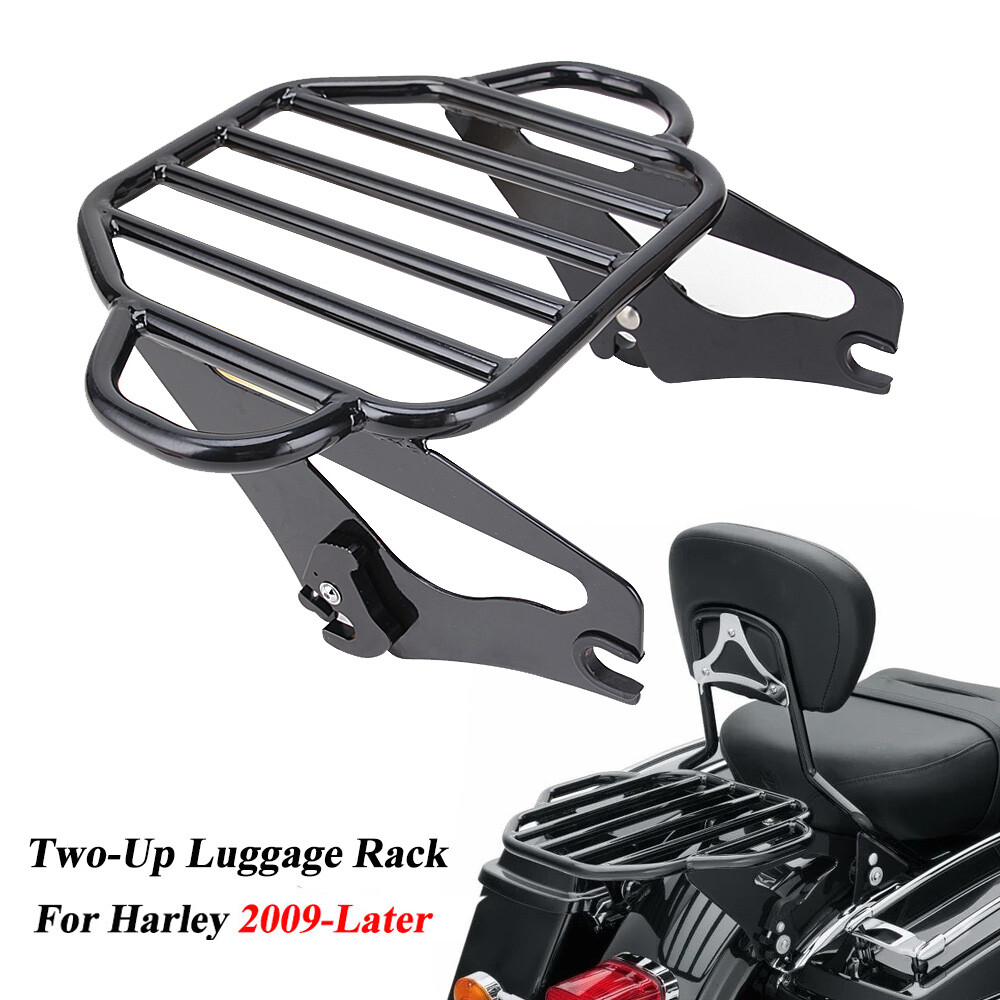 Detachable 2-Up Luggage Rack For Harley Touring Road King Street Glide 2009-2024