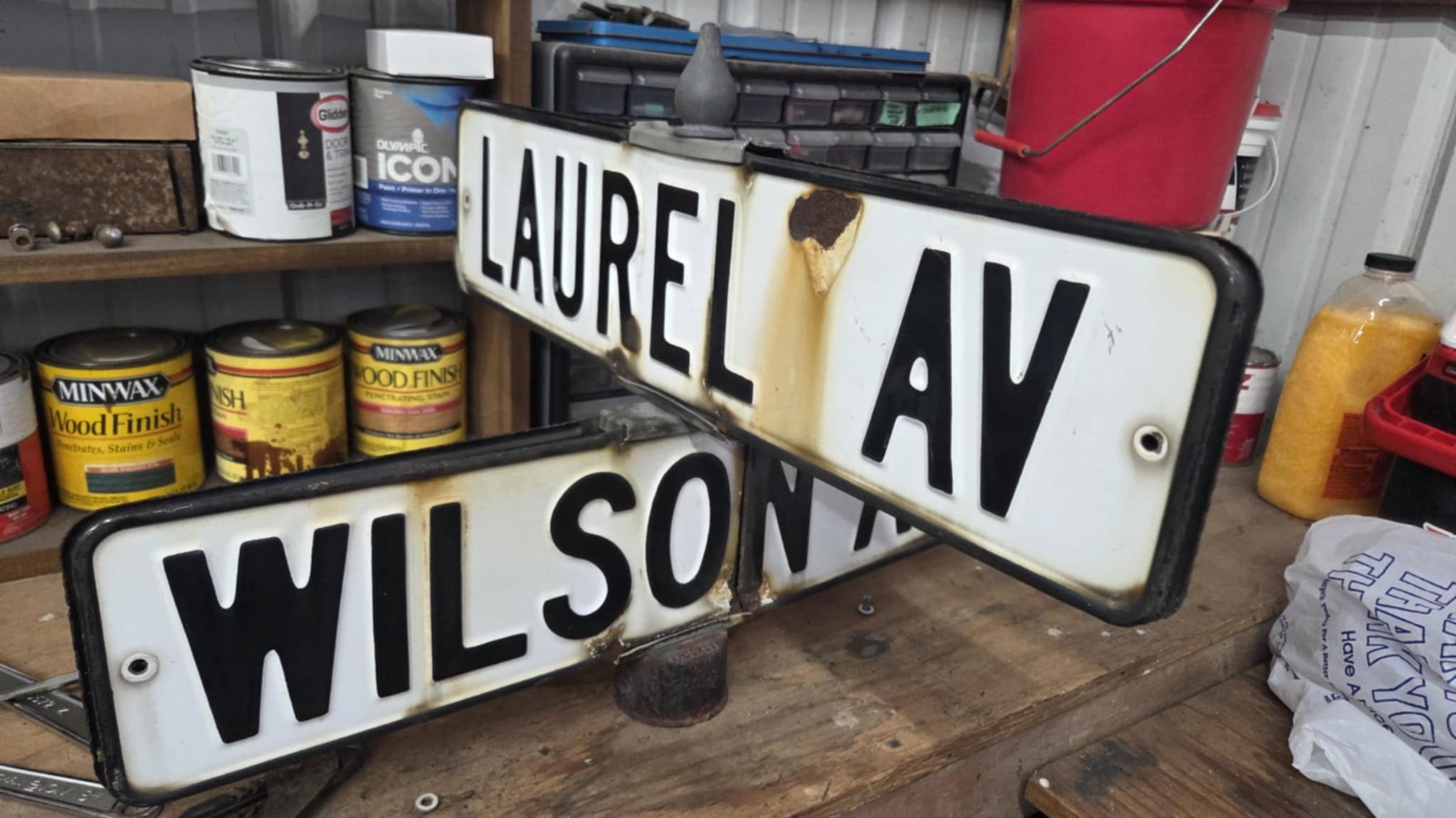 Vintage Brooklyn Municipal Street sign Holder