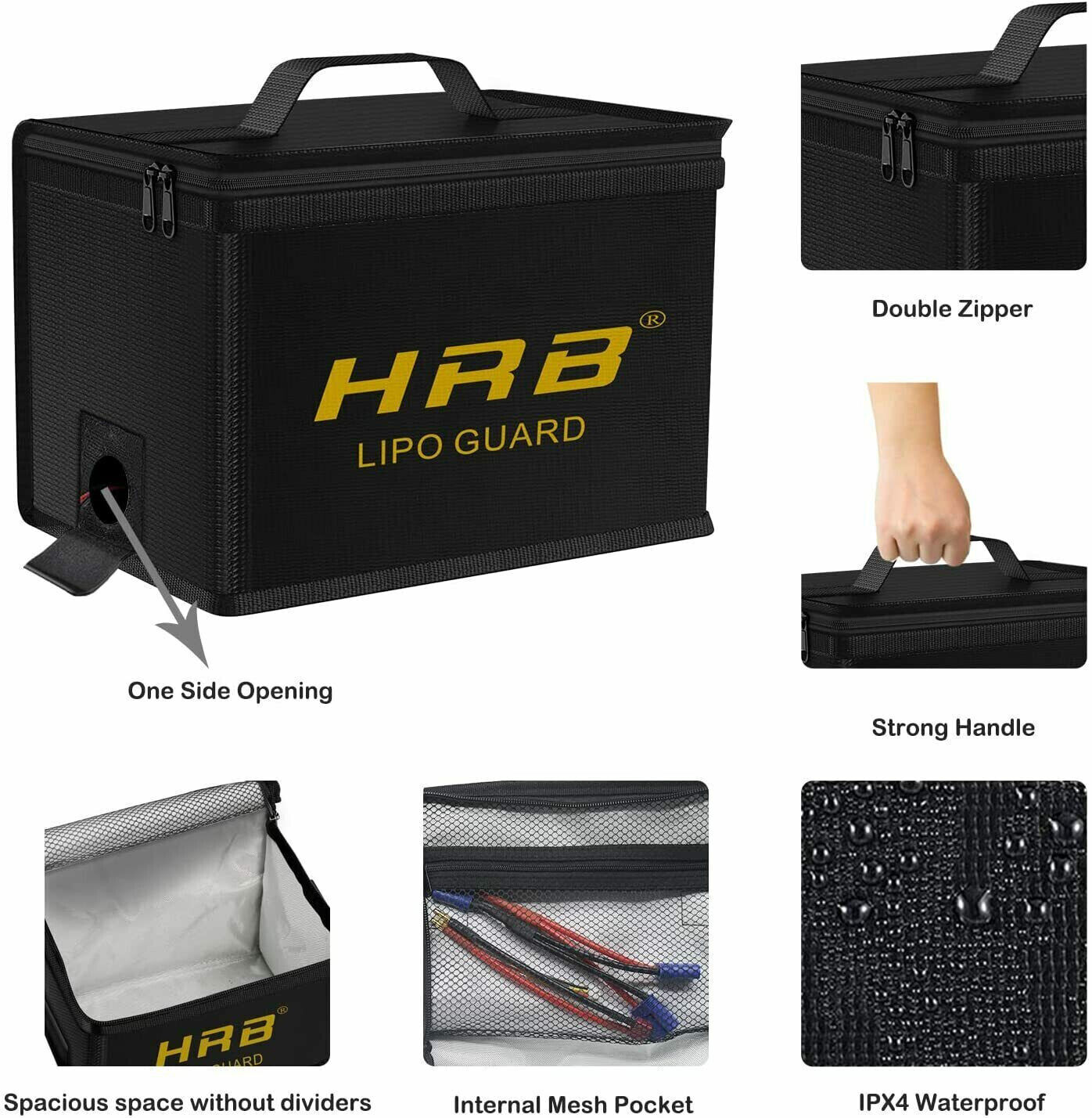 2Pack Lipo Battery Safe Guard Fireproof Explosionproof Bag Charge & Storage