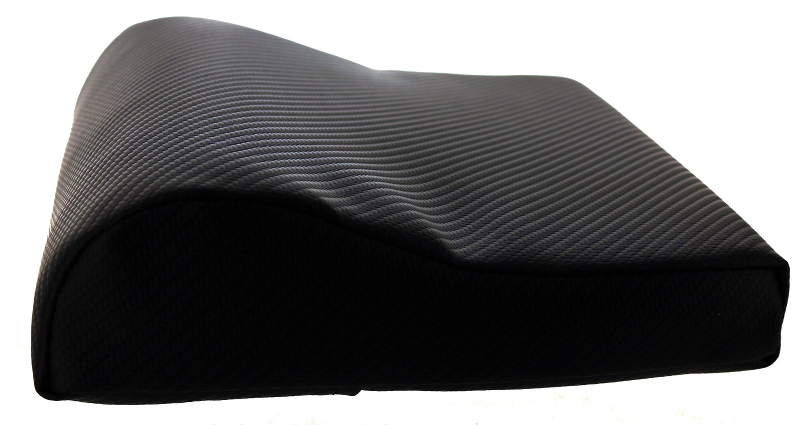 Large Black Tanning Bed Contour Pillow with upscale carbon fiber look and feel.