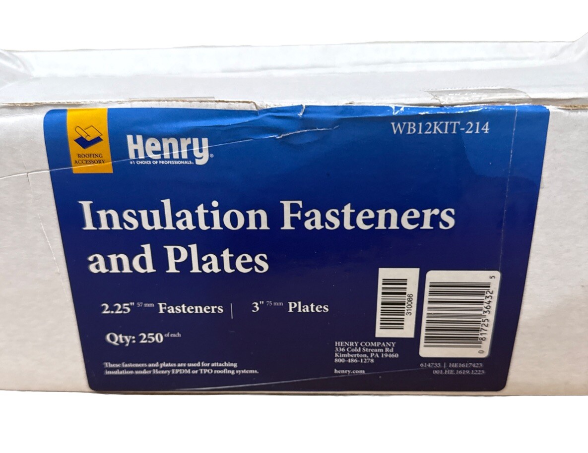 Insulation Fasteners And Plates 2.25” Fasteners / 3” Plates (250 Pieces)