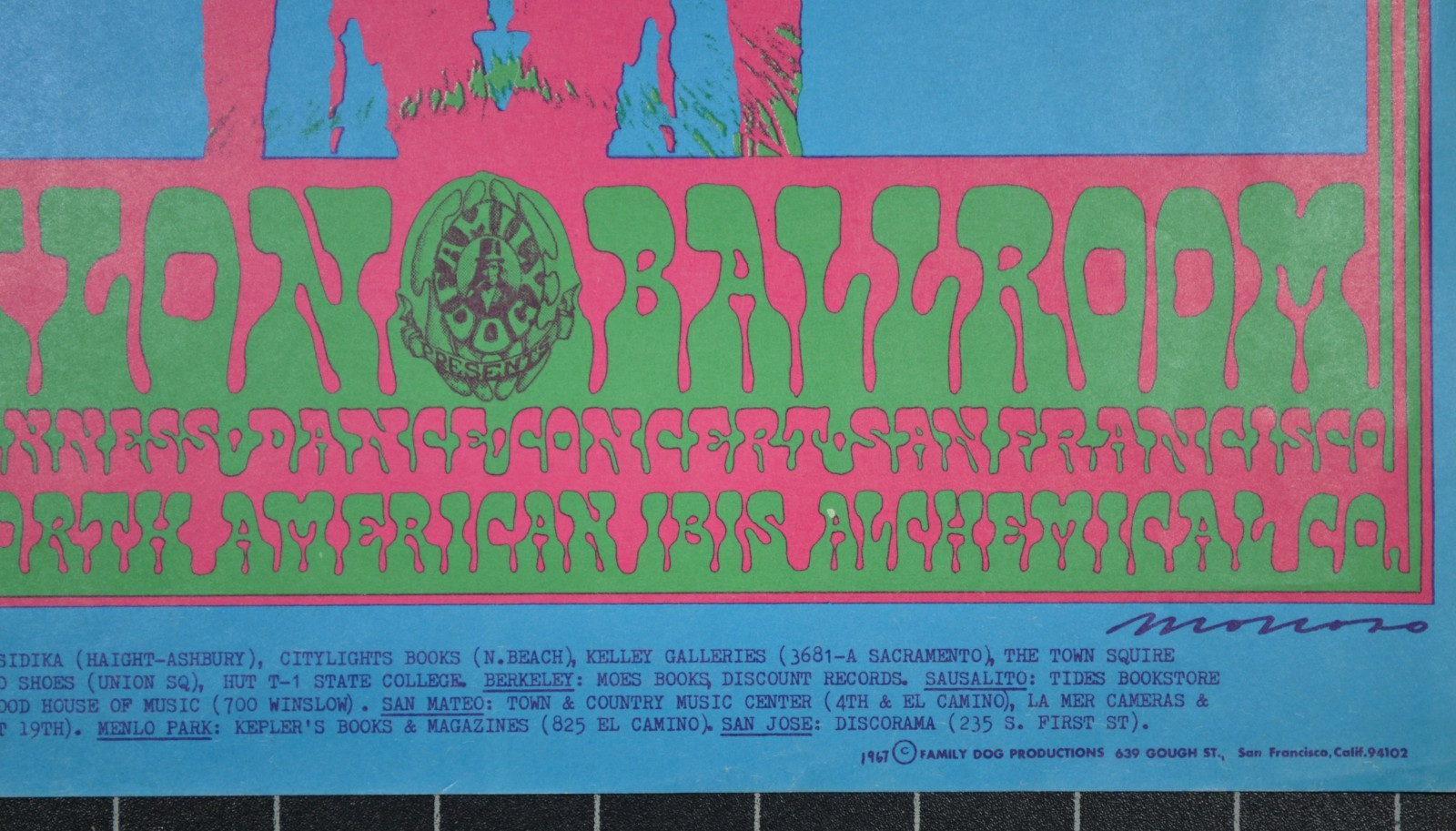 FAMILY DOG 64 - THE DOORS - THE MILLER BLUES BAND - SECOND PRINTING POSTER