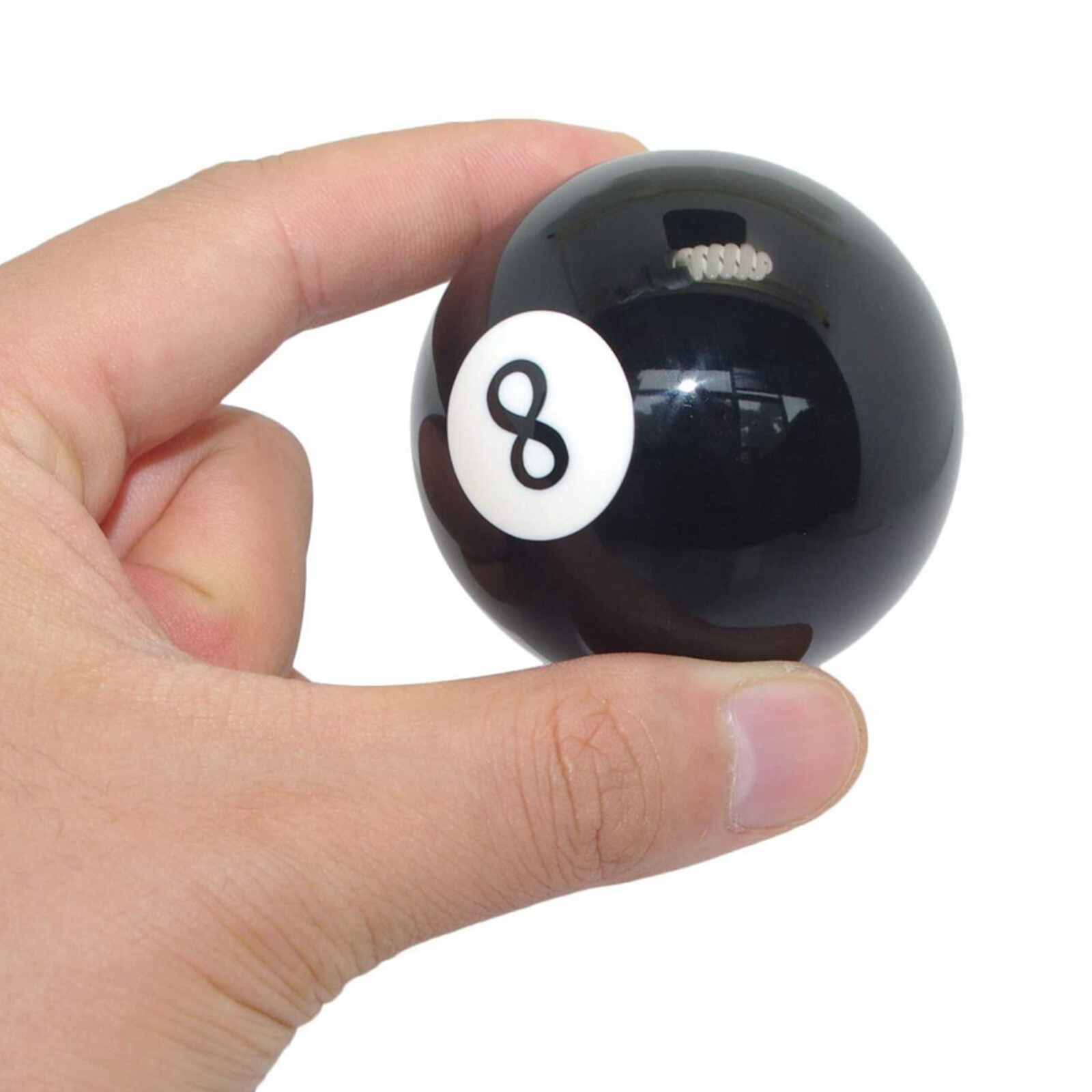 🎱Black 8 Ball Billiard Round Shift Knob Acrylic Manual Gear Shift Knob Shifter