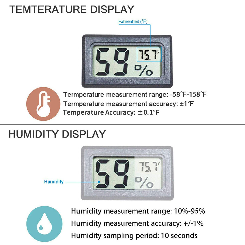 Digital LCD Indoor Outdoor Thermometer Hygrometer Temperature Humidity Meter Lot