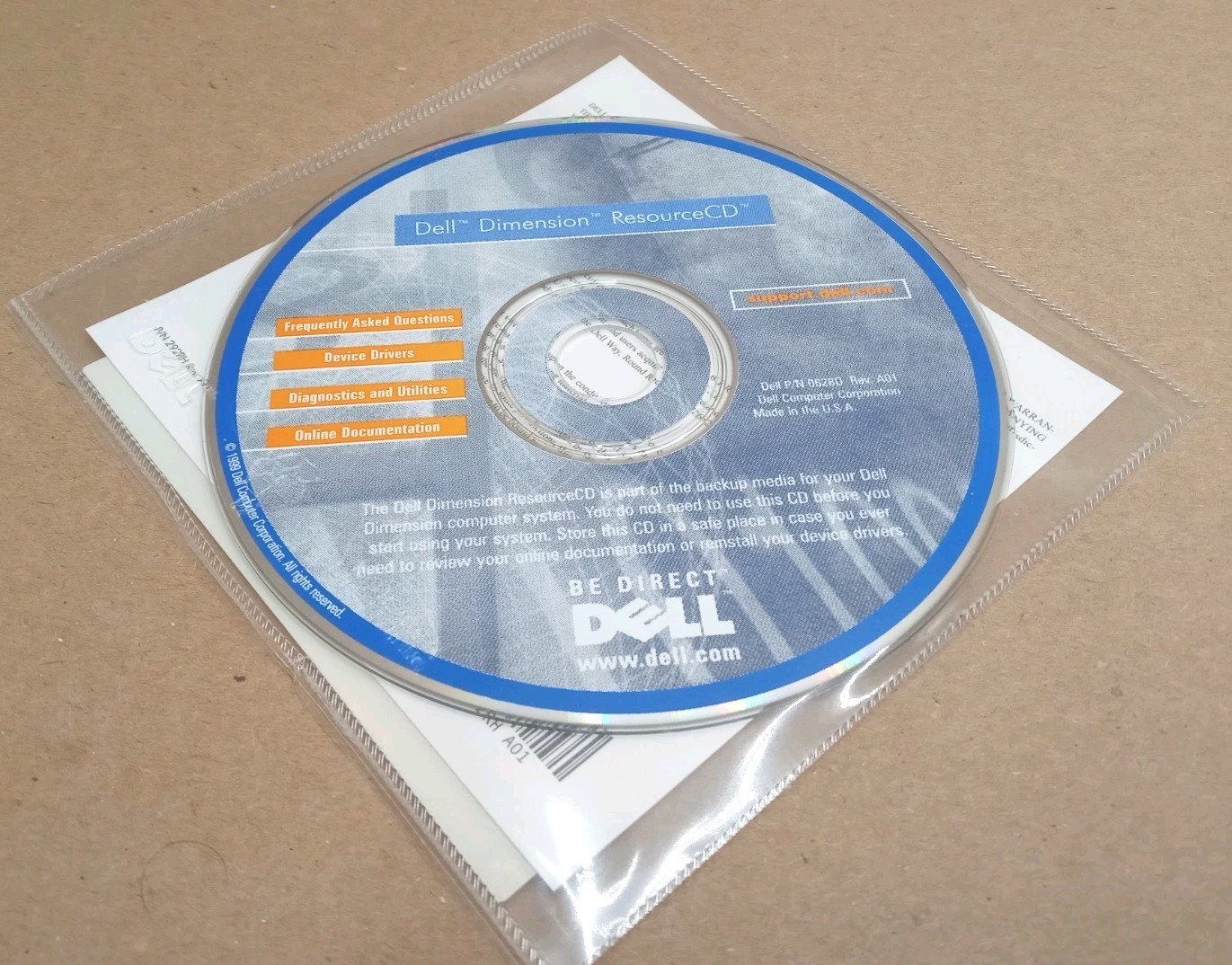 Dell Dimension Resource CD Ver.2.0 P/N 0628D with original case & instructions