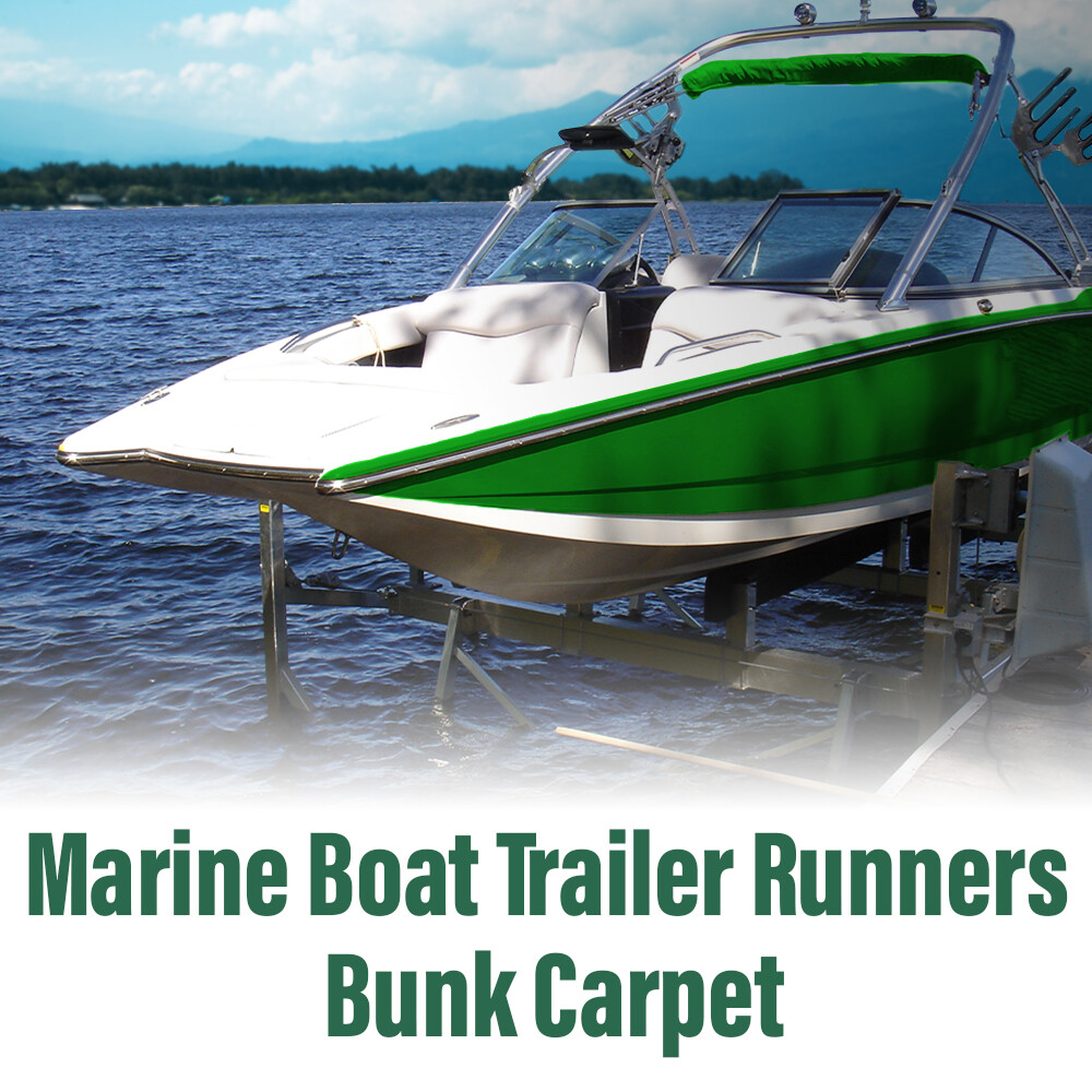 18" x 50' Ribbed Bunk Carpet / Marine Boat Trailer Runners / Outdoor - Black