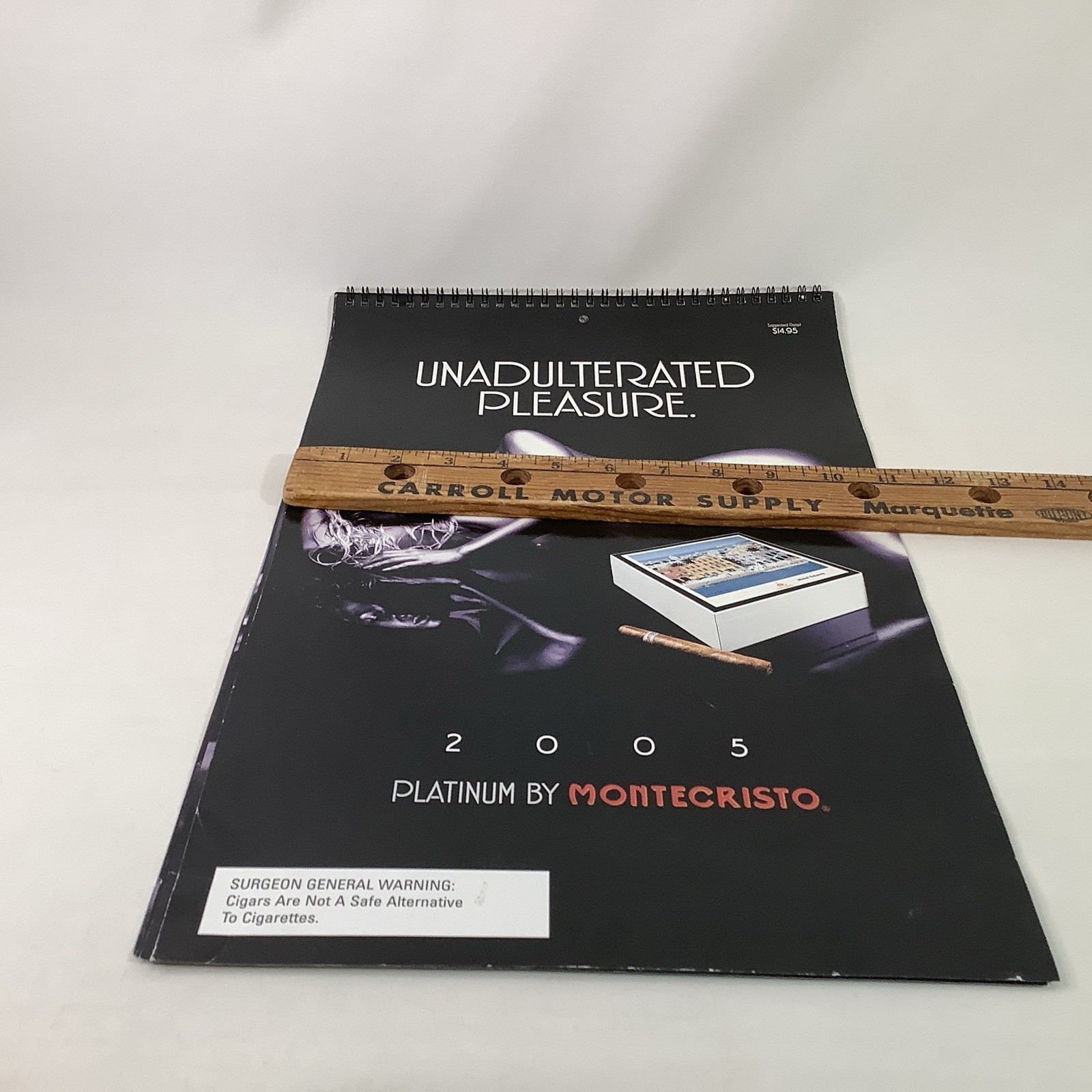 2005 Monte Christo Featuring Cigars & Silver Female Model Calendar  **