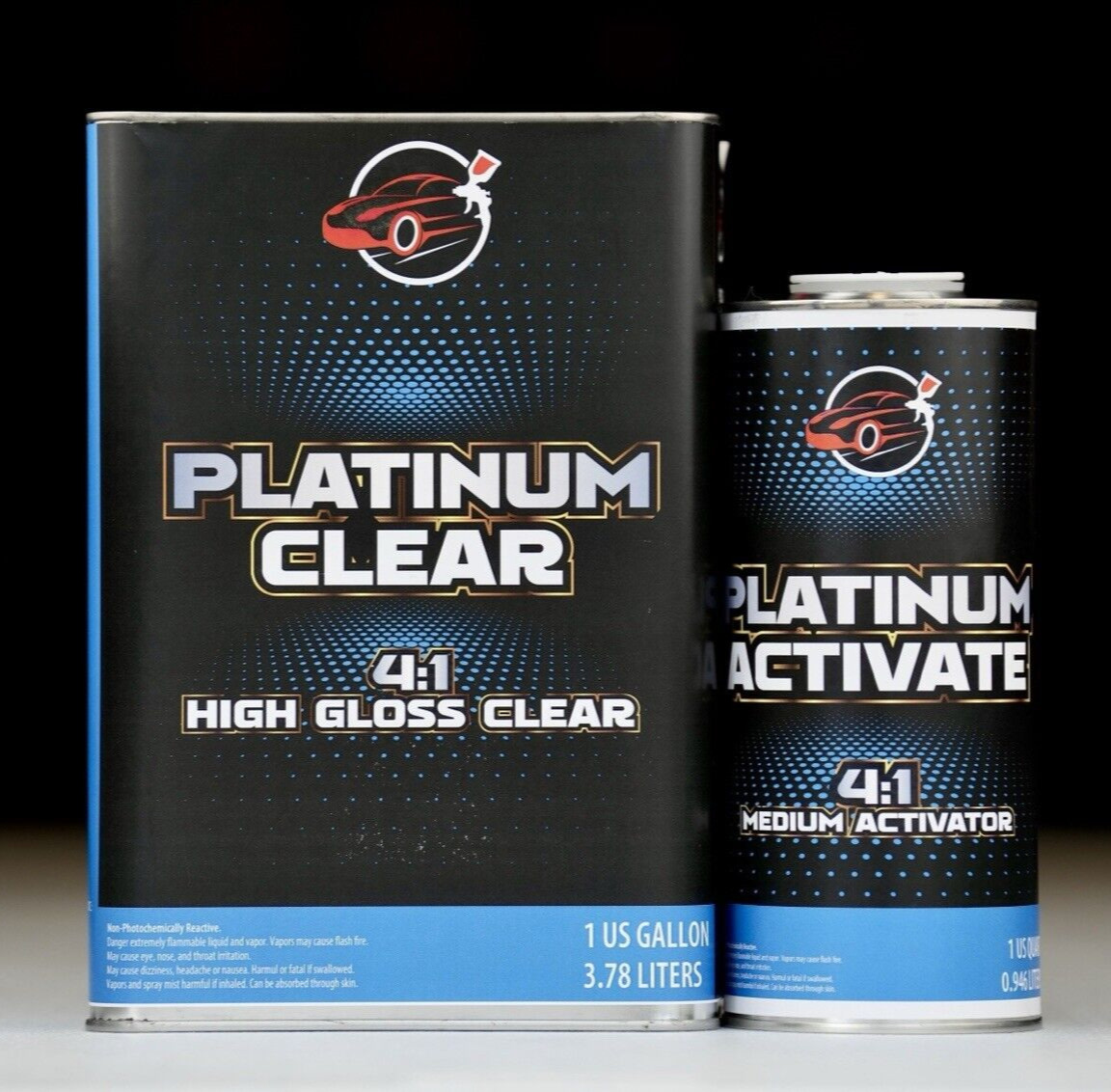 Platinum Clear Coat Gallon Kit 4:1 High Gloss Automotive Clearcoat Med Hardener!