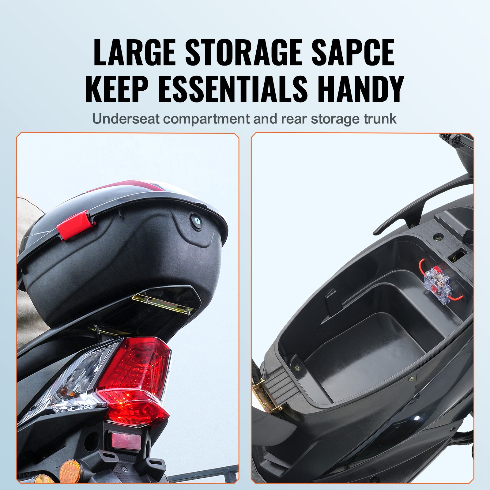 VEVOR Heavy Duty 4-Wheel Mobility Scooters 40 Miles 3-Speed 500W 450lbs Capacity