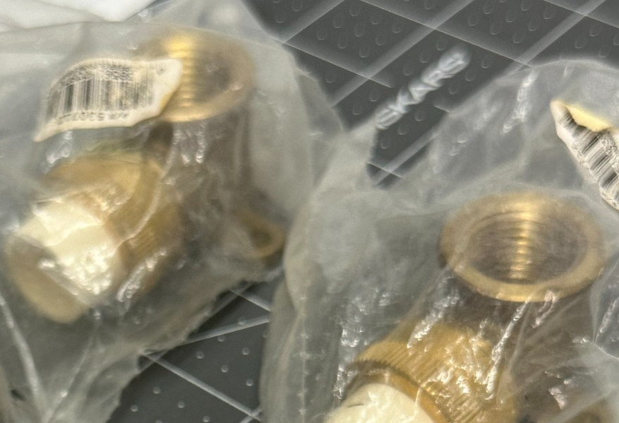 2-pack GENOVA 53071Z Drop Ear Elbow 1/2" Slip x 1/2" Female FIP brass fitting