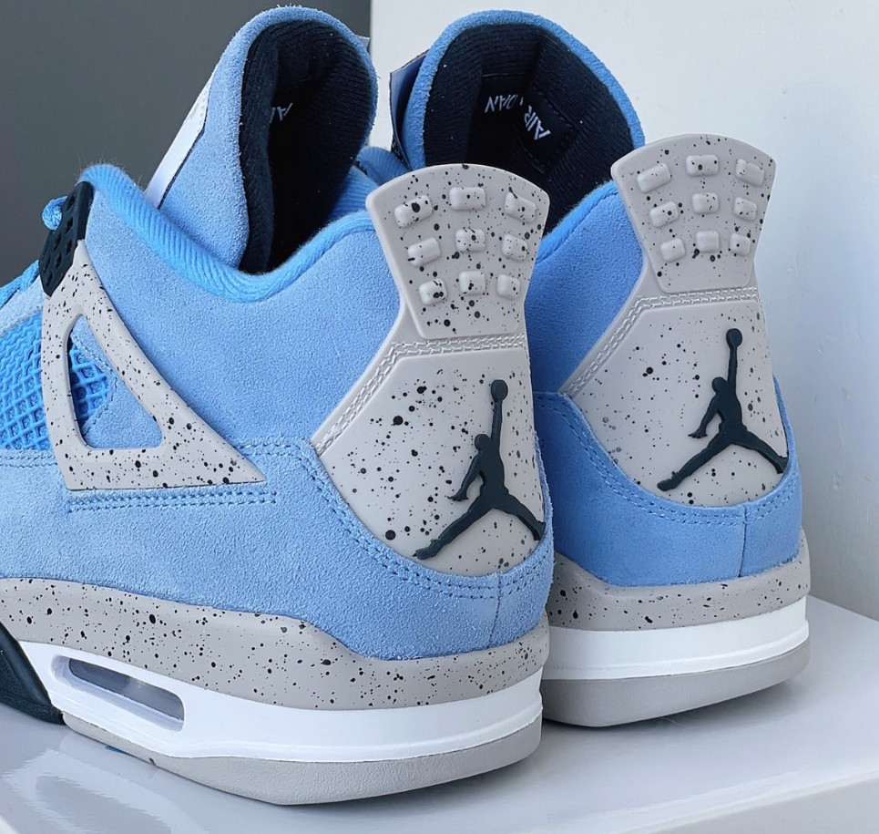 Jordan 4 "University Blue" Mid Top Men's Retro Basketball Shoes Us Size 6-12