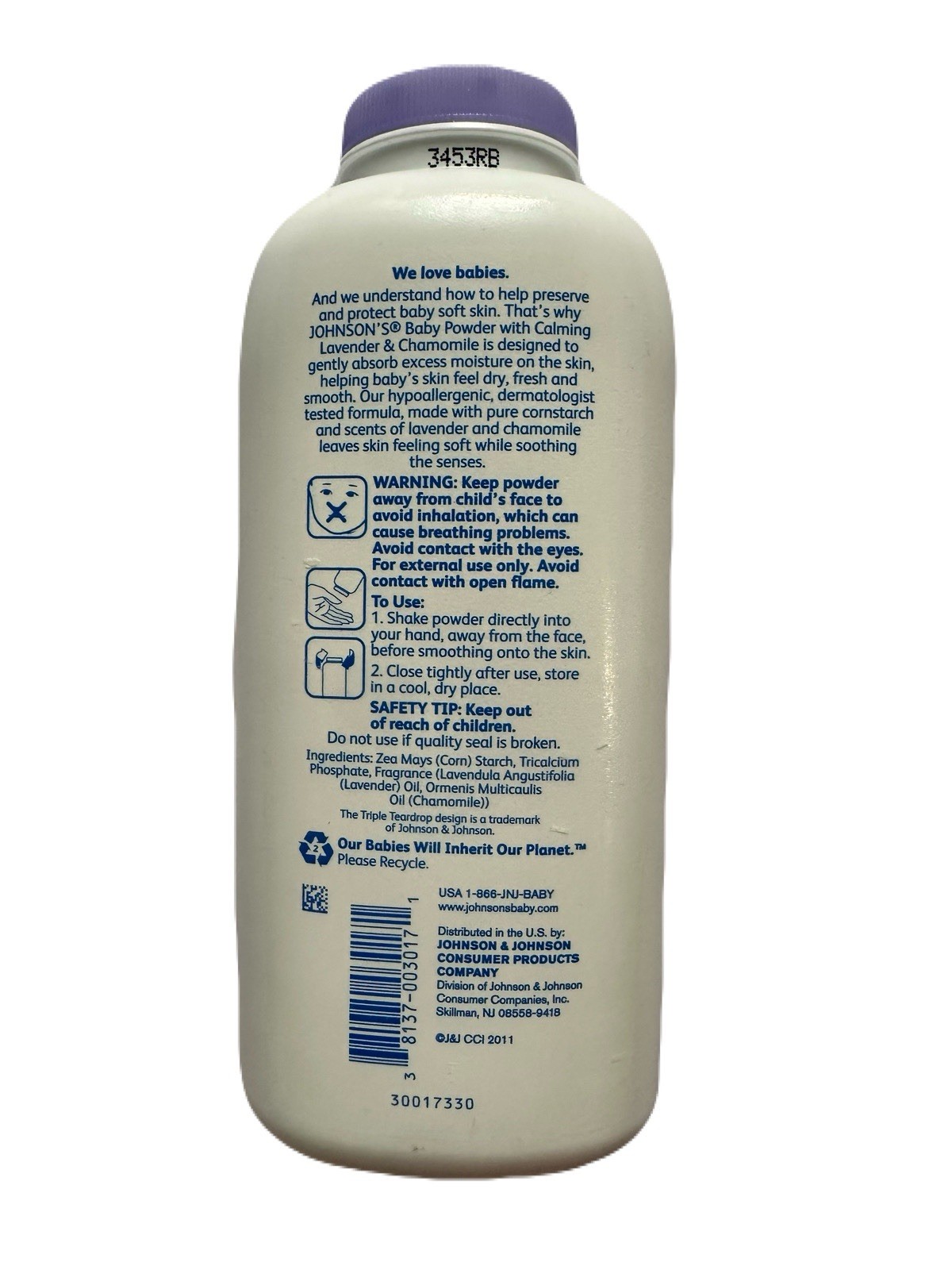 Johnsons Baby Powder Calming Lavender Chamomile Pure Cornstarch 15 Oz New Sealed