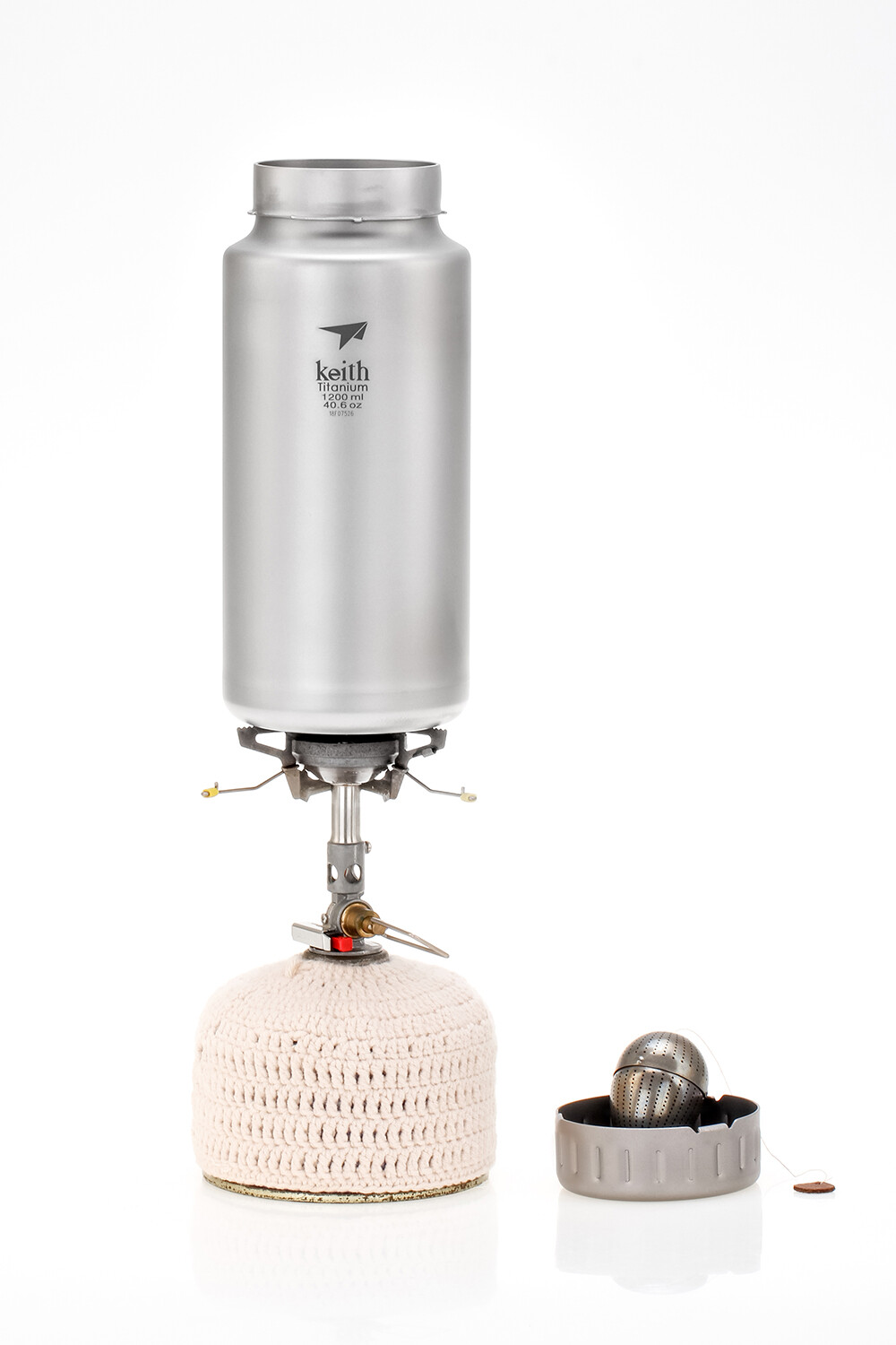 Keith Titanium Ti3036 Bottle with Leakproof, Quick Bayonet-type Cap Mount