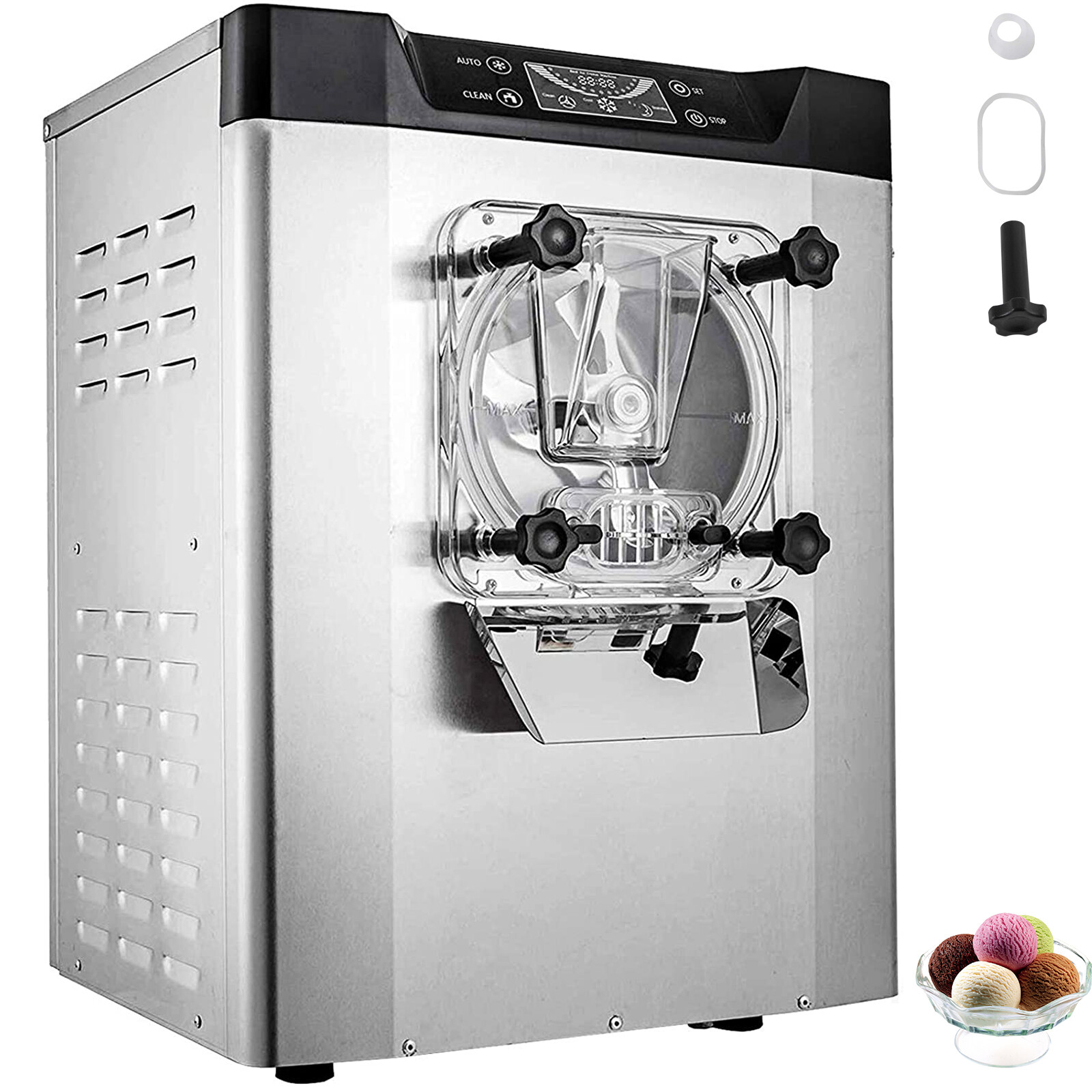 VEVOR Commercial Frozen Hard Ice Cream Machine 20L/H Yogurt Ice Cream Maker 110V