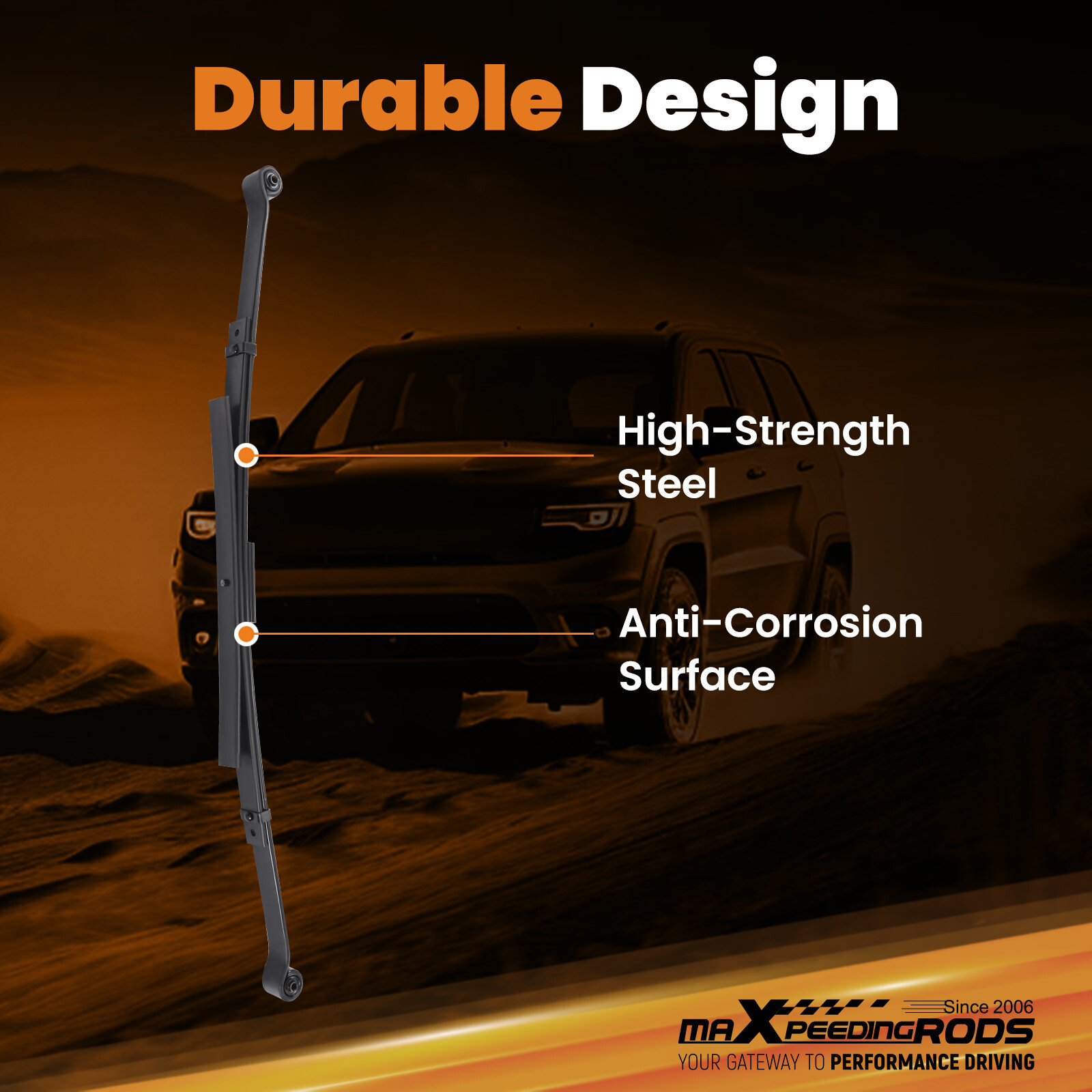 4" Lowering Leaf Spring Set For Chevy Silverado/C-1500/GMC Sierra 1988-1998